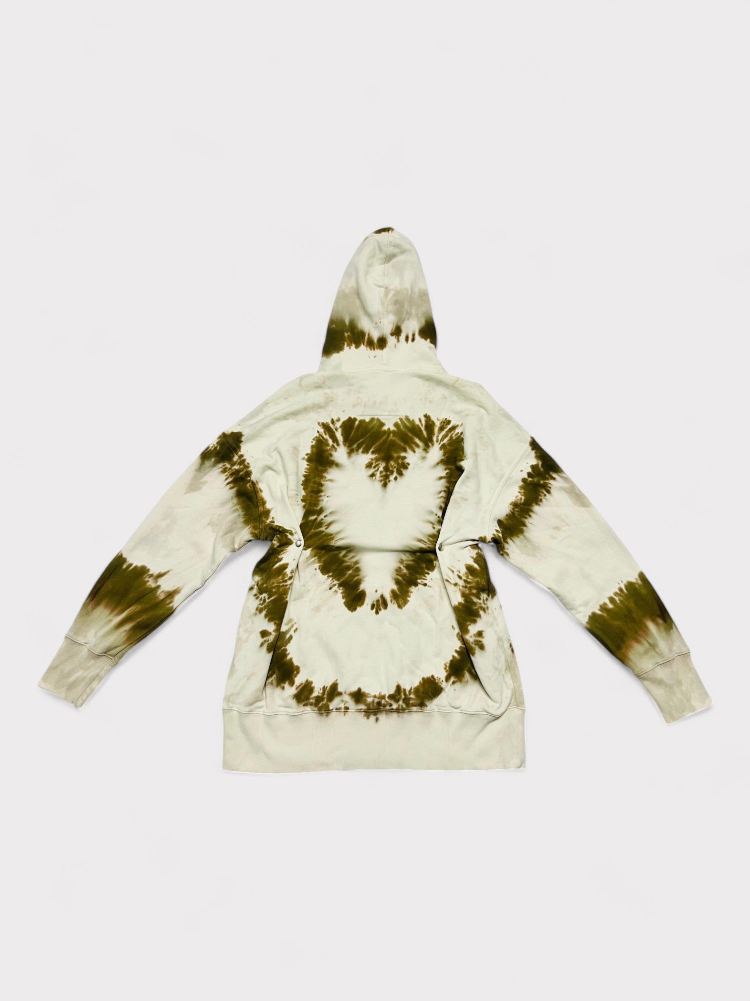 Givenchy Tie Dye Hearts Oversized Hoodie White / Green