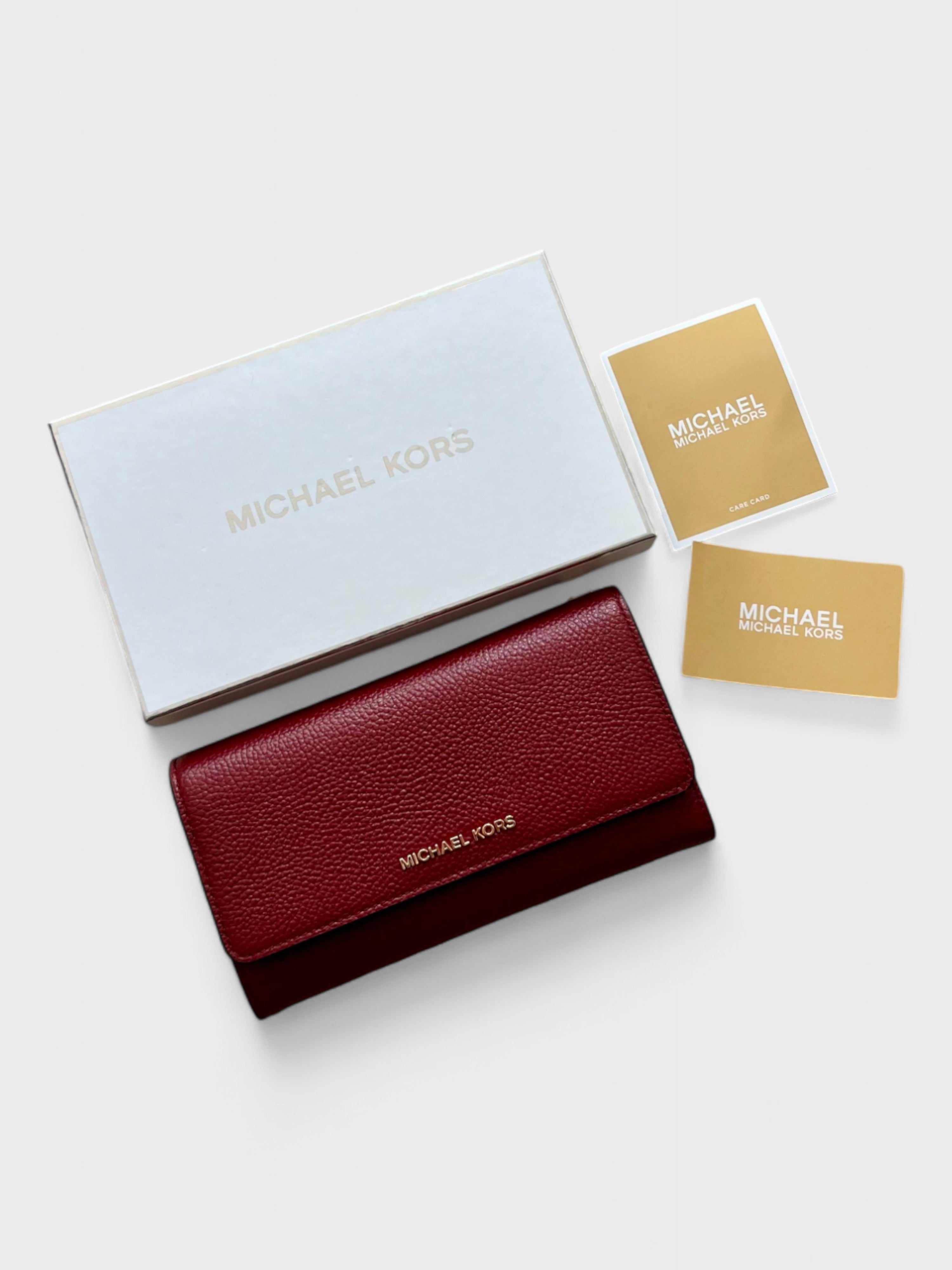 Michael Kors Tri Fold Wallet Red