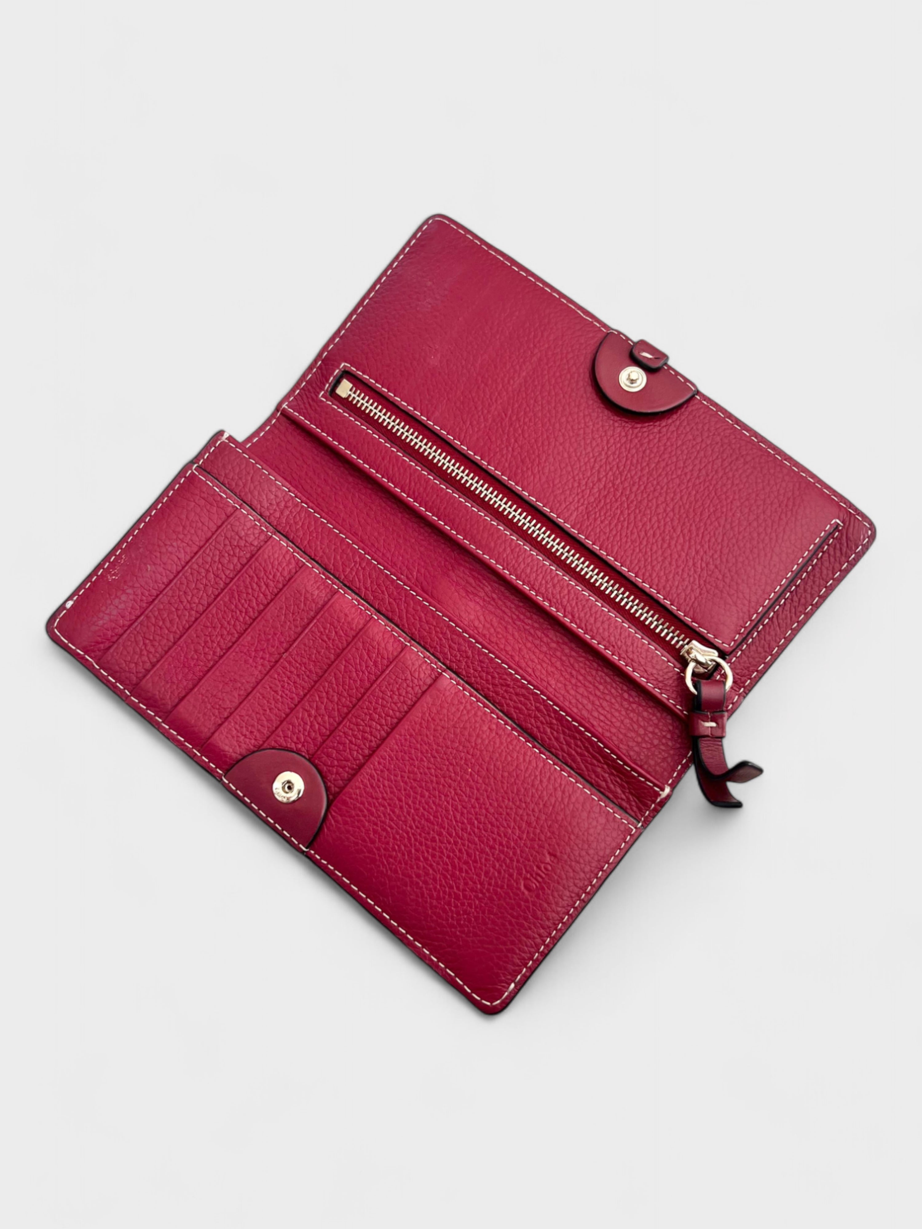 Chloé Darryl Long Wallet in Red