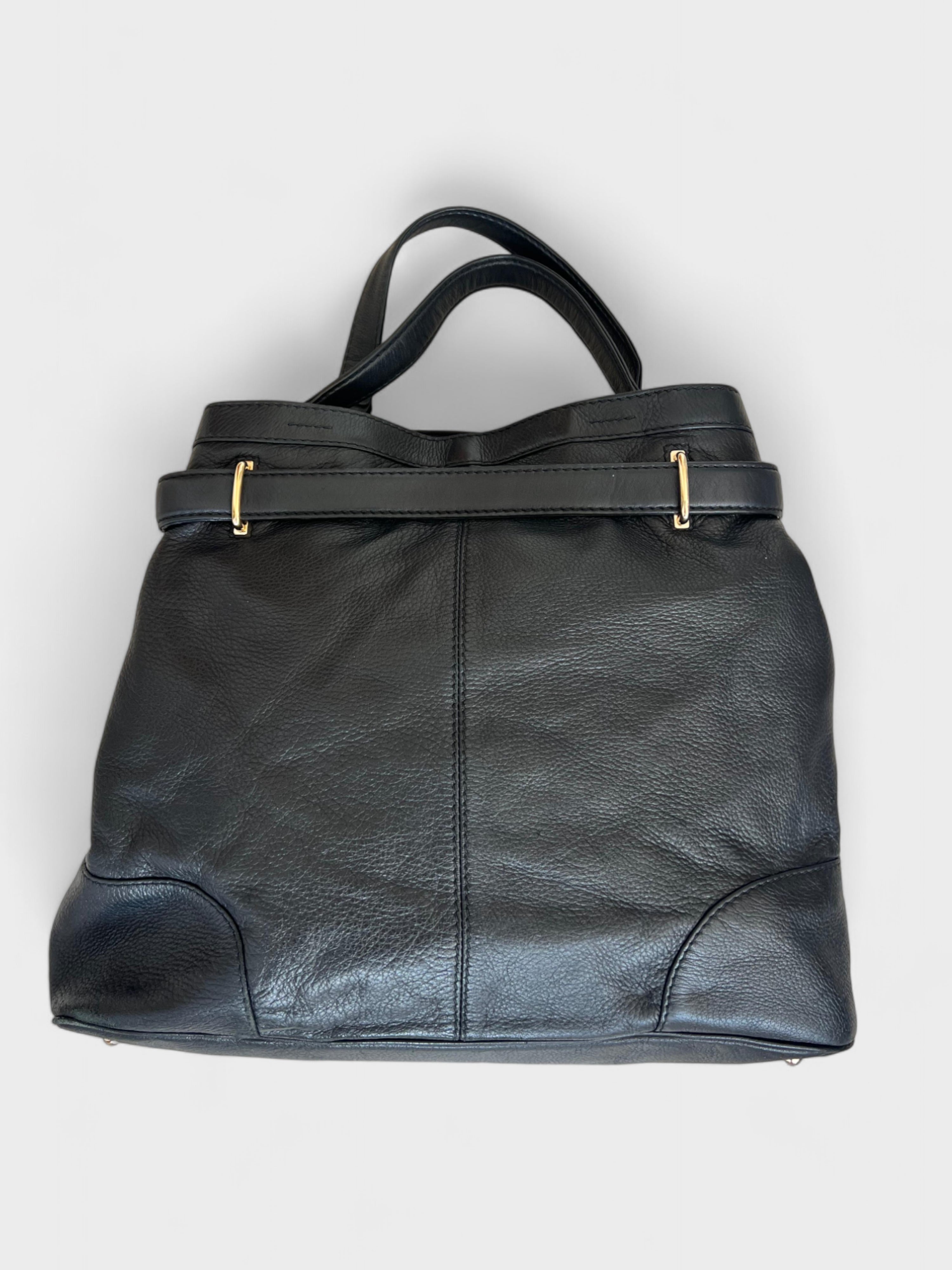 Gucci Black Leather Sienna Bit Tote