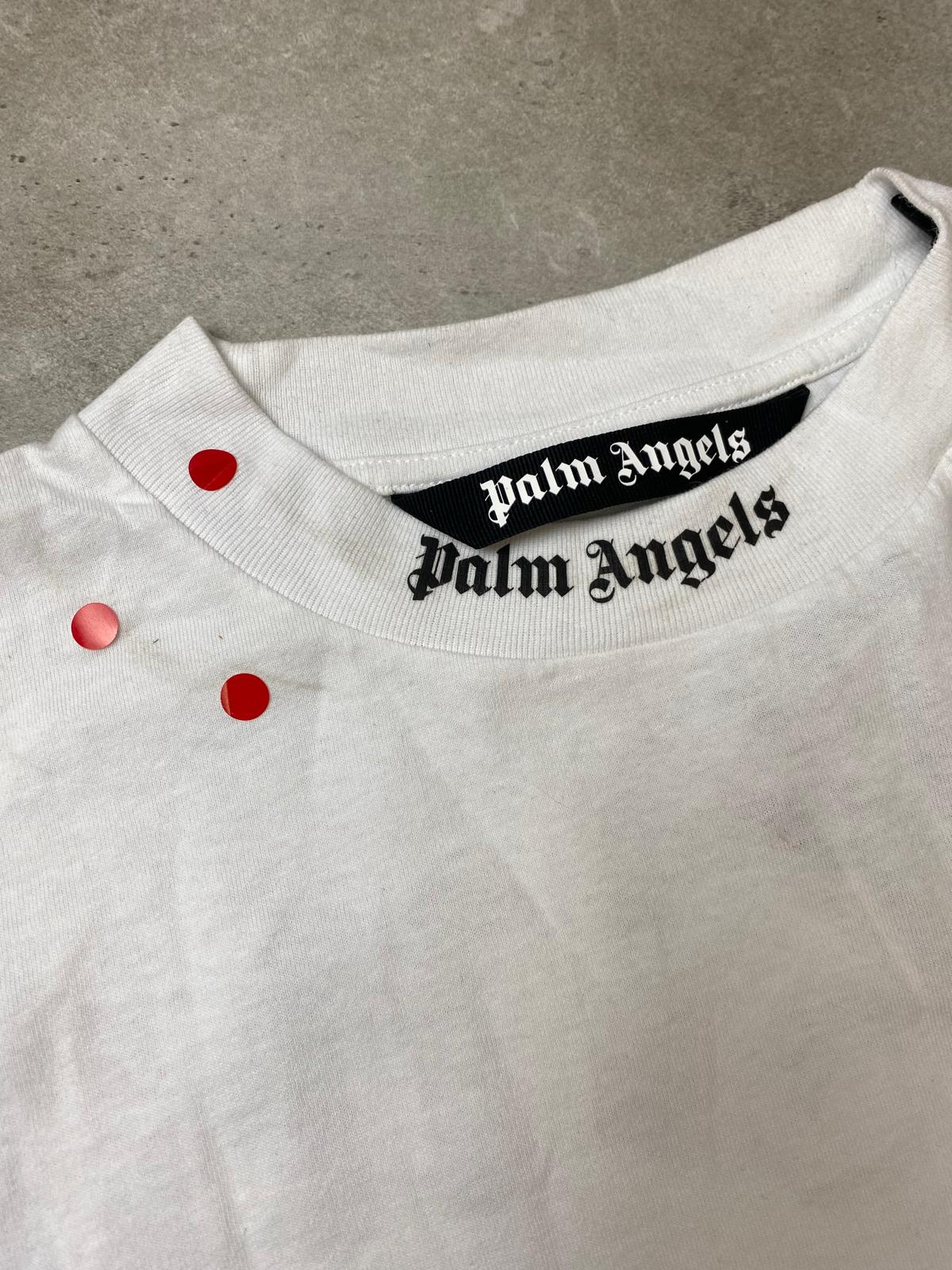 Palm Angels Classic Logo Over Shirt White Black XXL