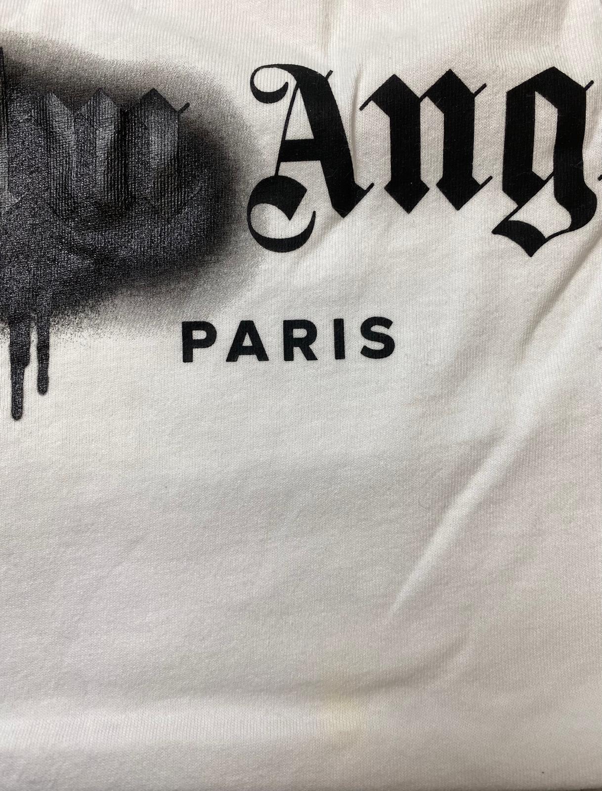 Palm Angels Paris Sprayed T Shirt White M