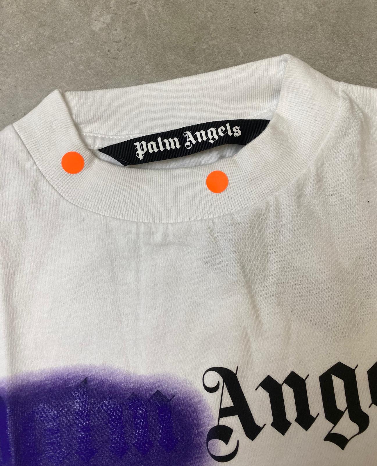 Palm Angels London Sprayed Logo T Shirt White S