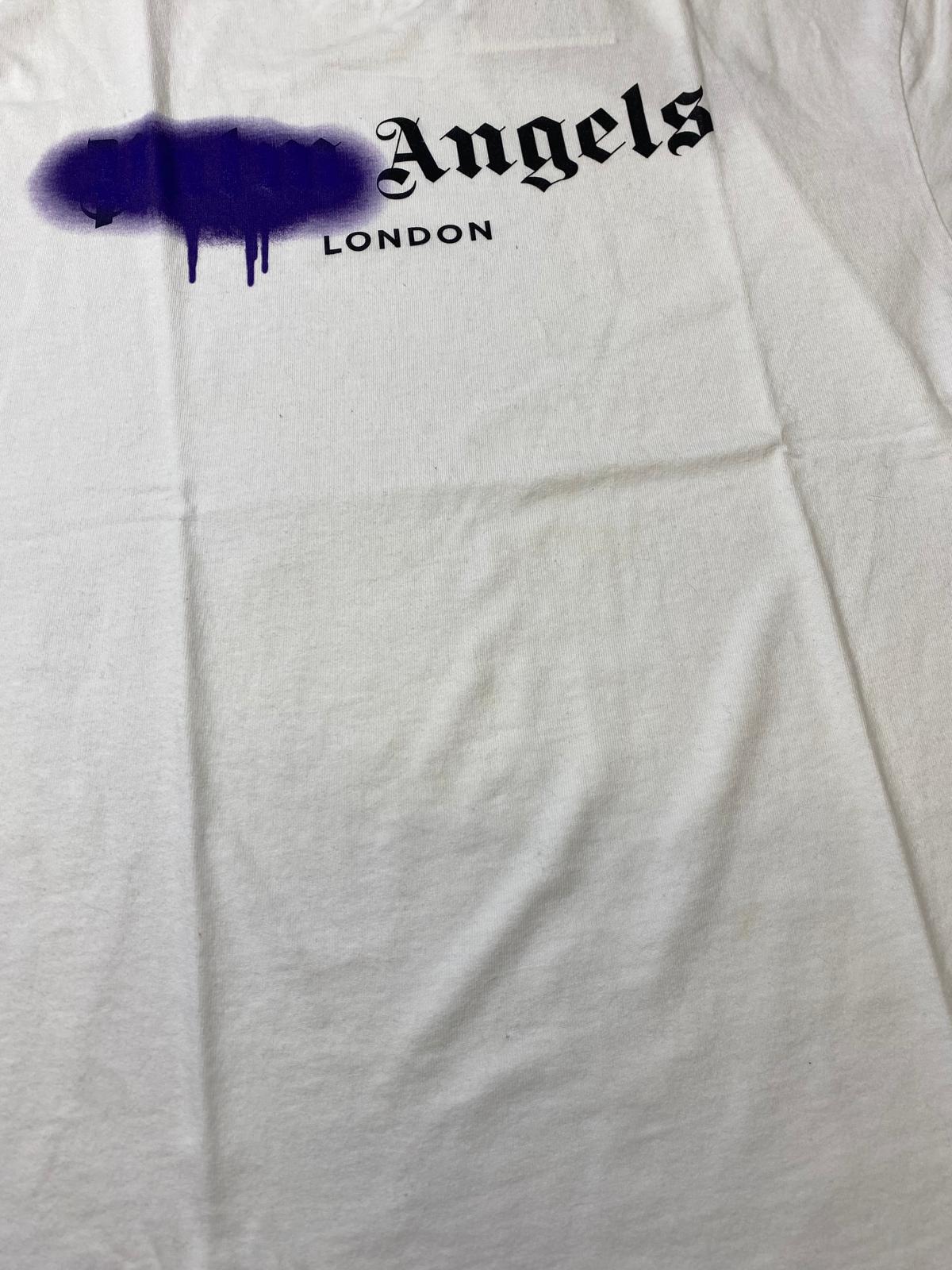 Palm Angels London Sprayed Logo T Shirt White M