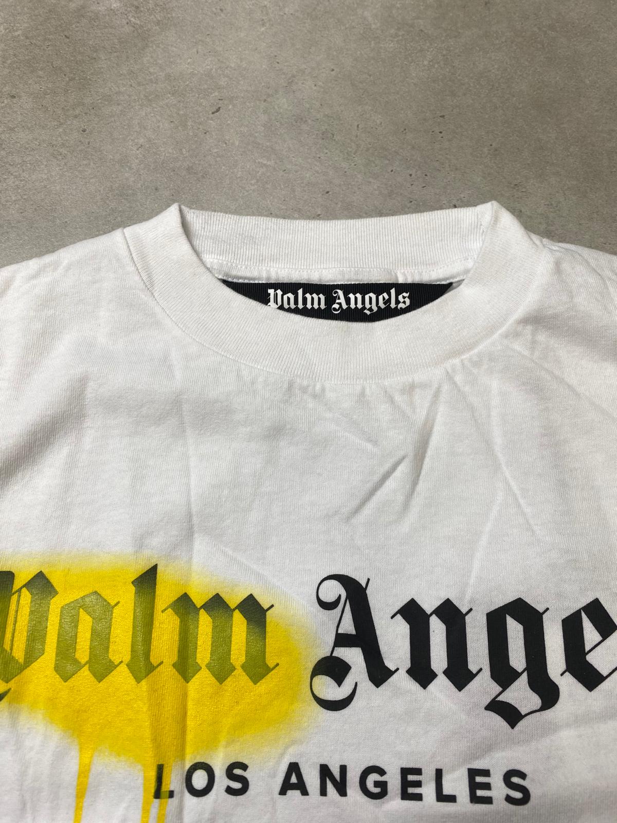 Palm Angels Los Angeles Sprayed Logo T Shirt White M