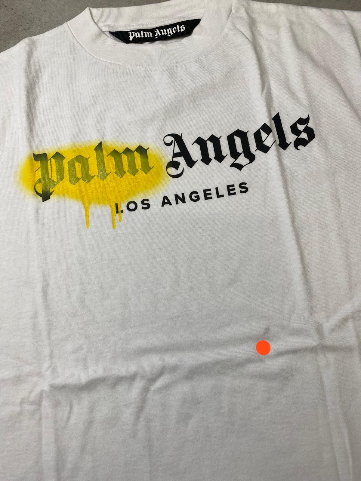 Palm Angels Los Angeles Sprayed Logo T Shirt White M