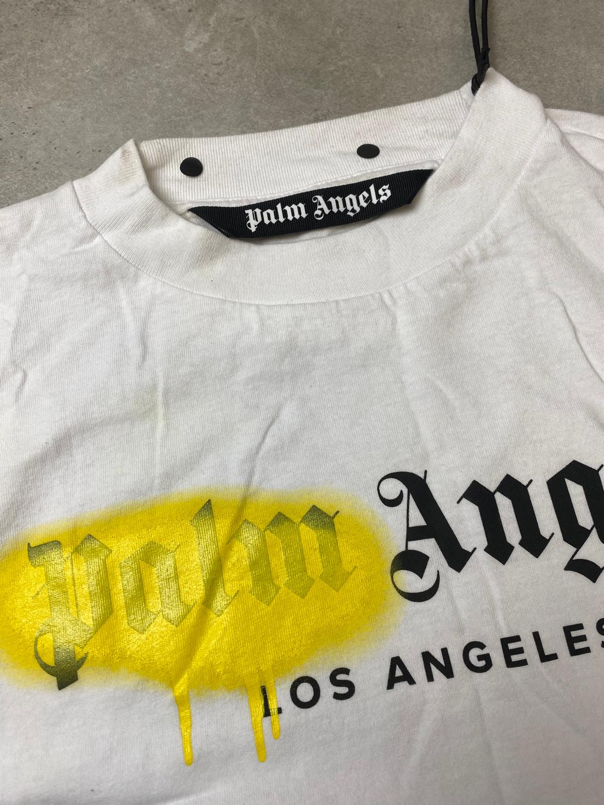 Palm Angels Los Angeles Sprayed Logo T Shirt White XL