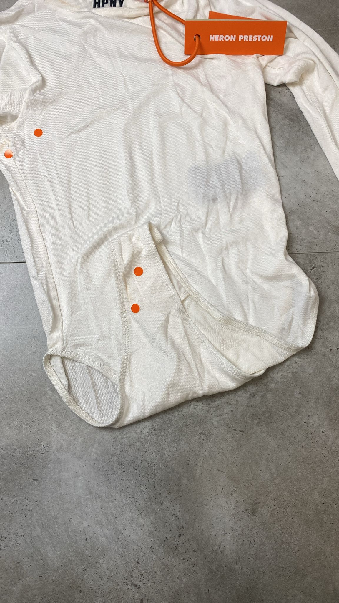 Heron Preston Long Sleeve Bodysuit White L