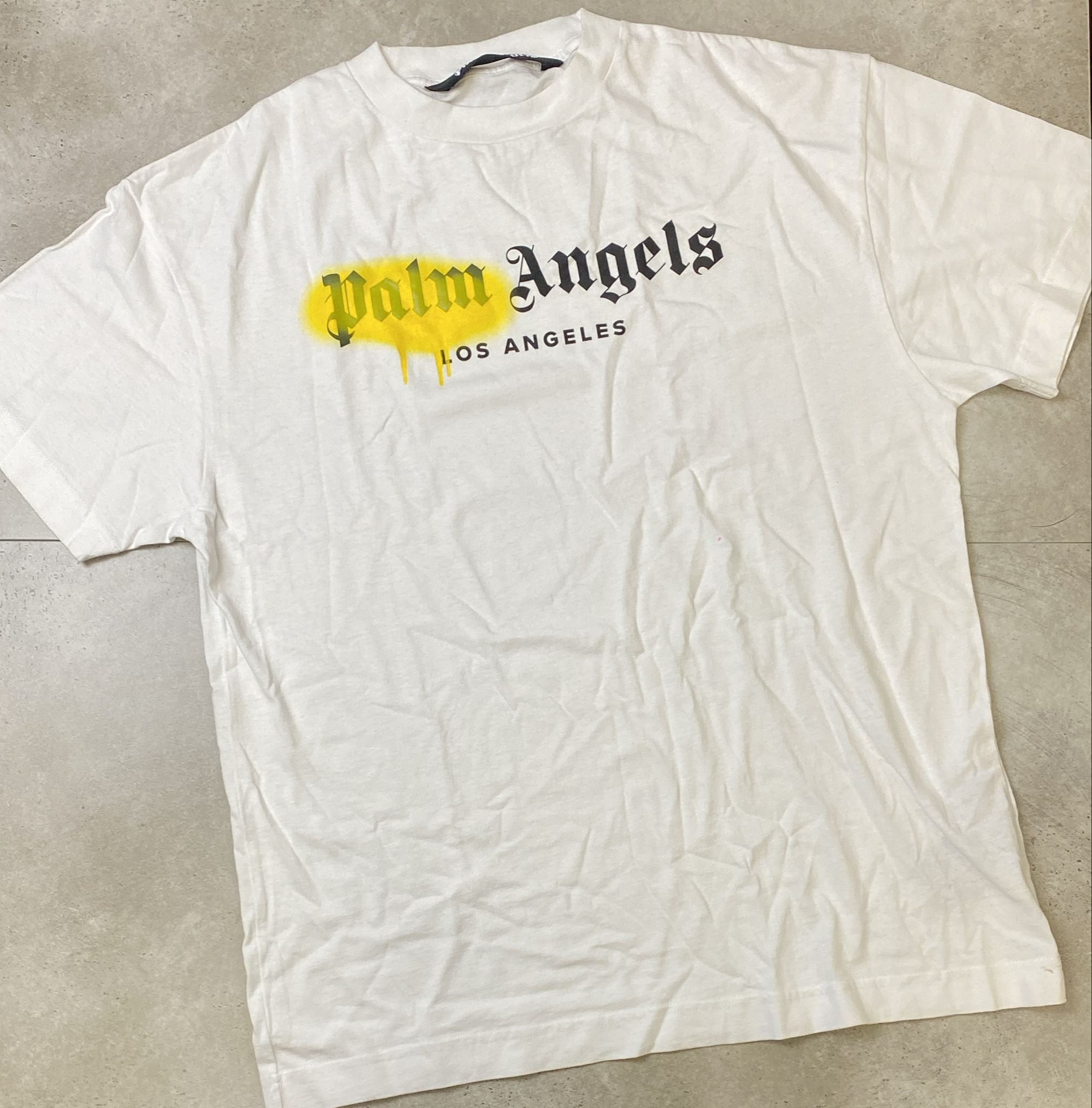 Palm Angels Los Angeles Sprayed Logo T Shirt White L