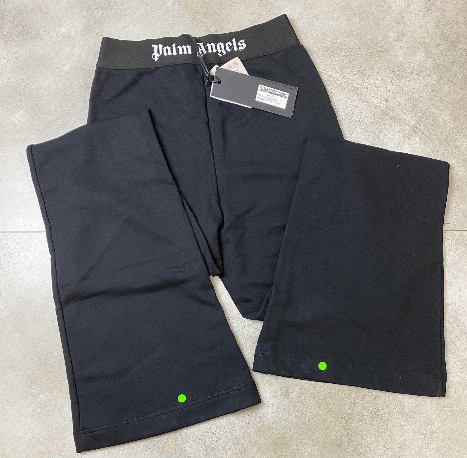 Palm Angels Tape Logo Flared Sweatpants Black M