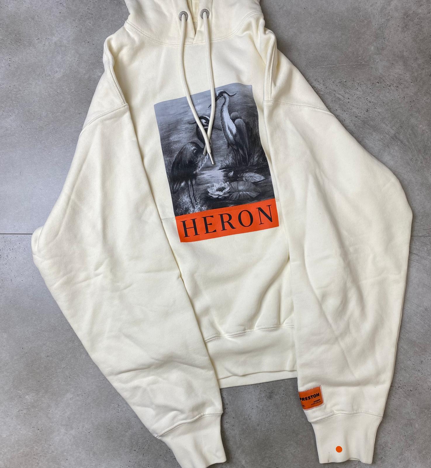 Heron Preston Print Hoodie White XS