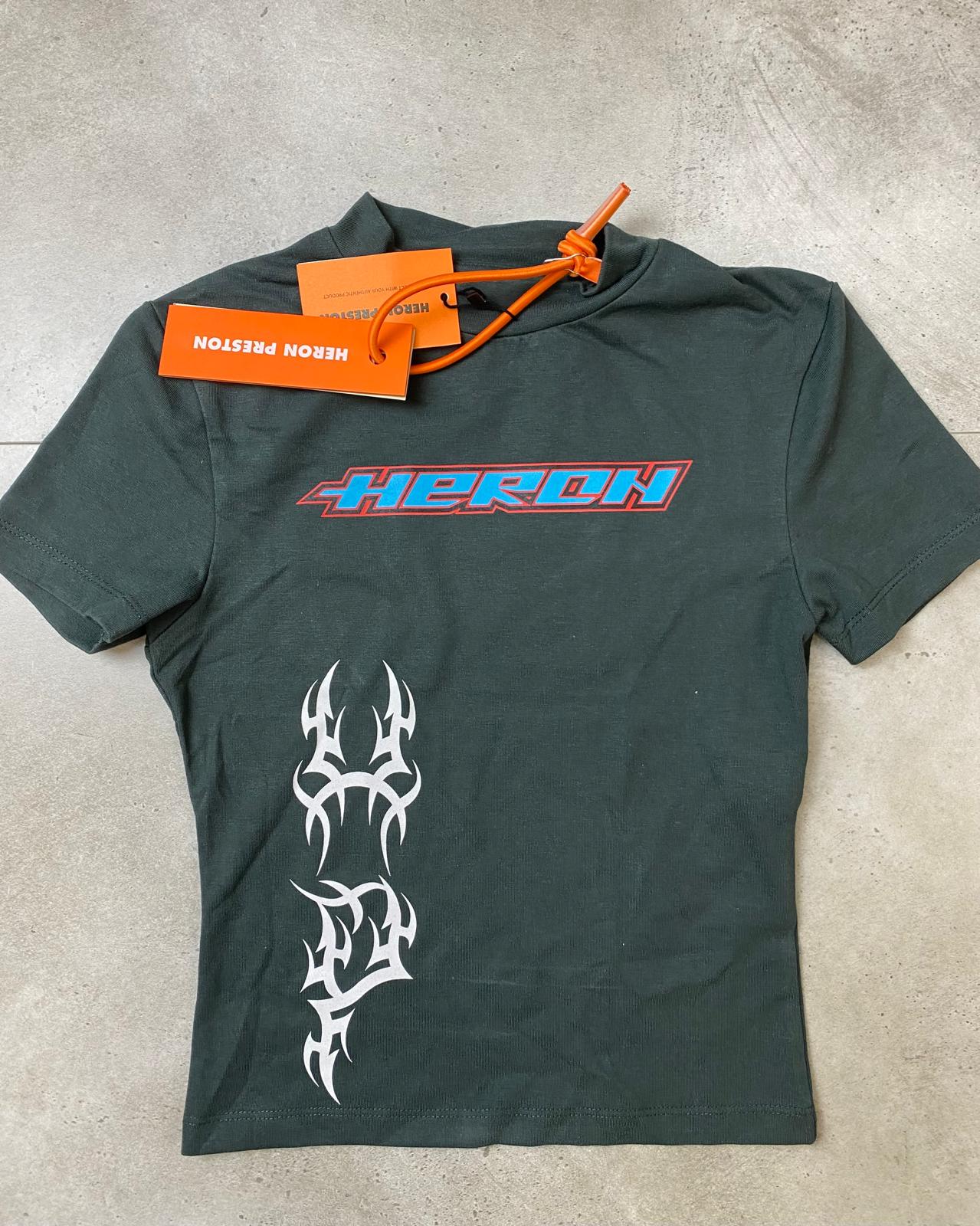 Heron Preston Tribal Baby Tee Black XS