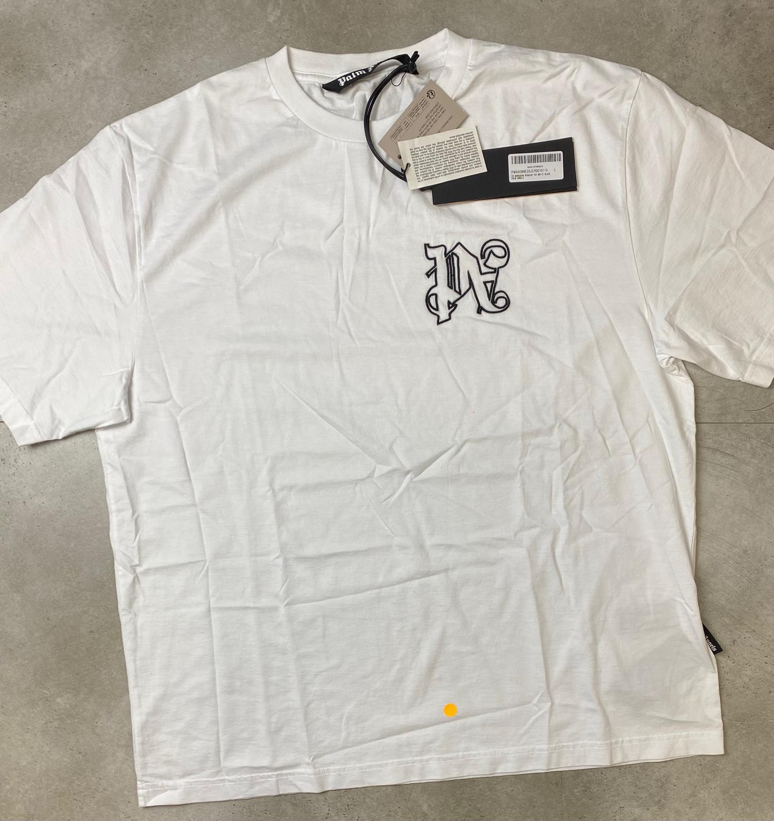 Palm Angels Monogram PA Tee White Black L