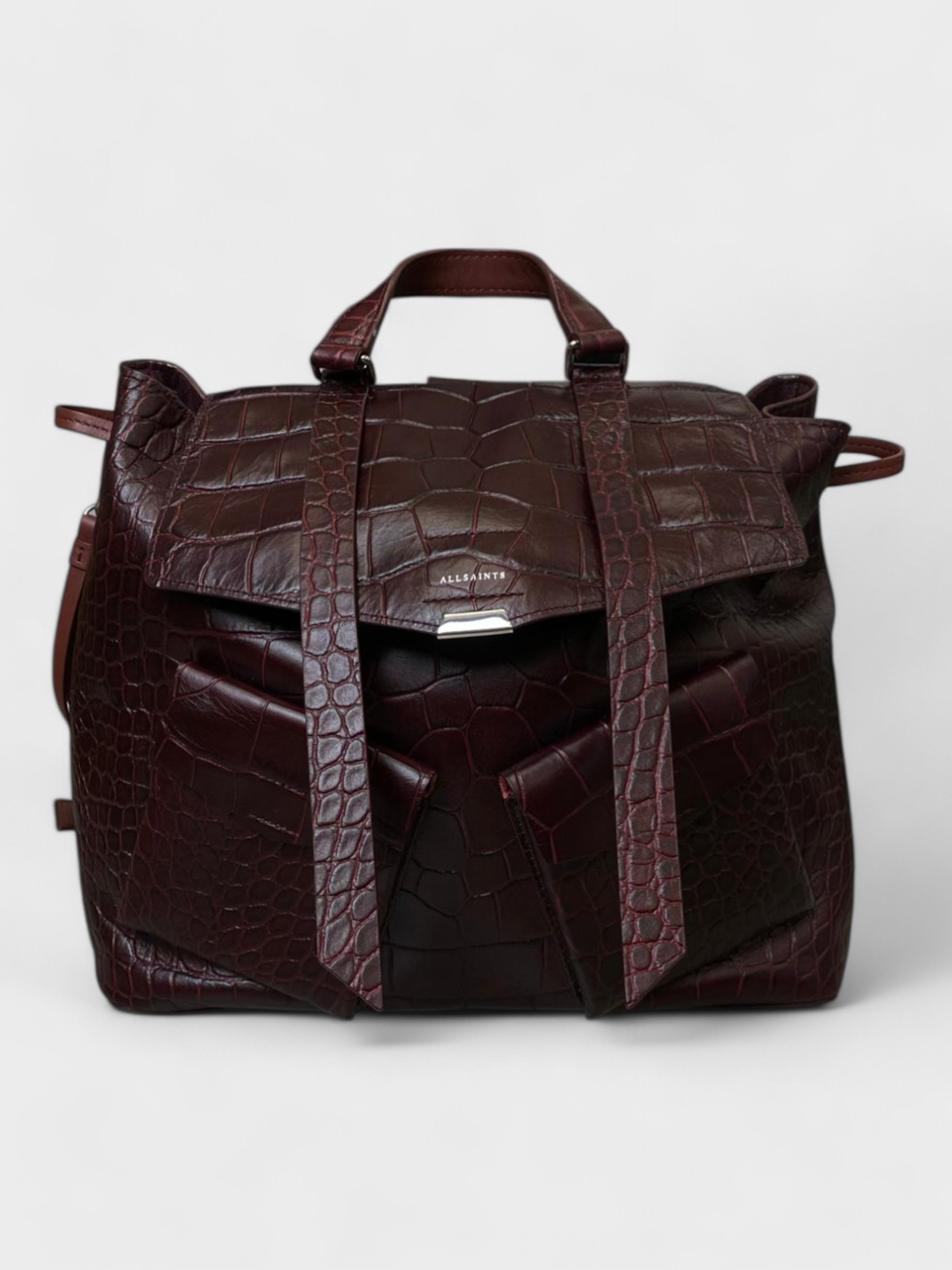 All Saints Polly Backpack Maroon