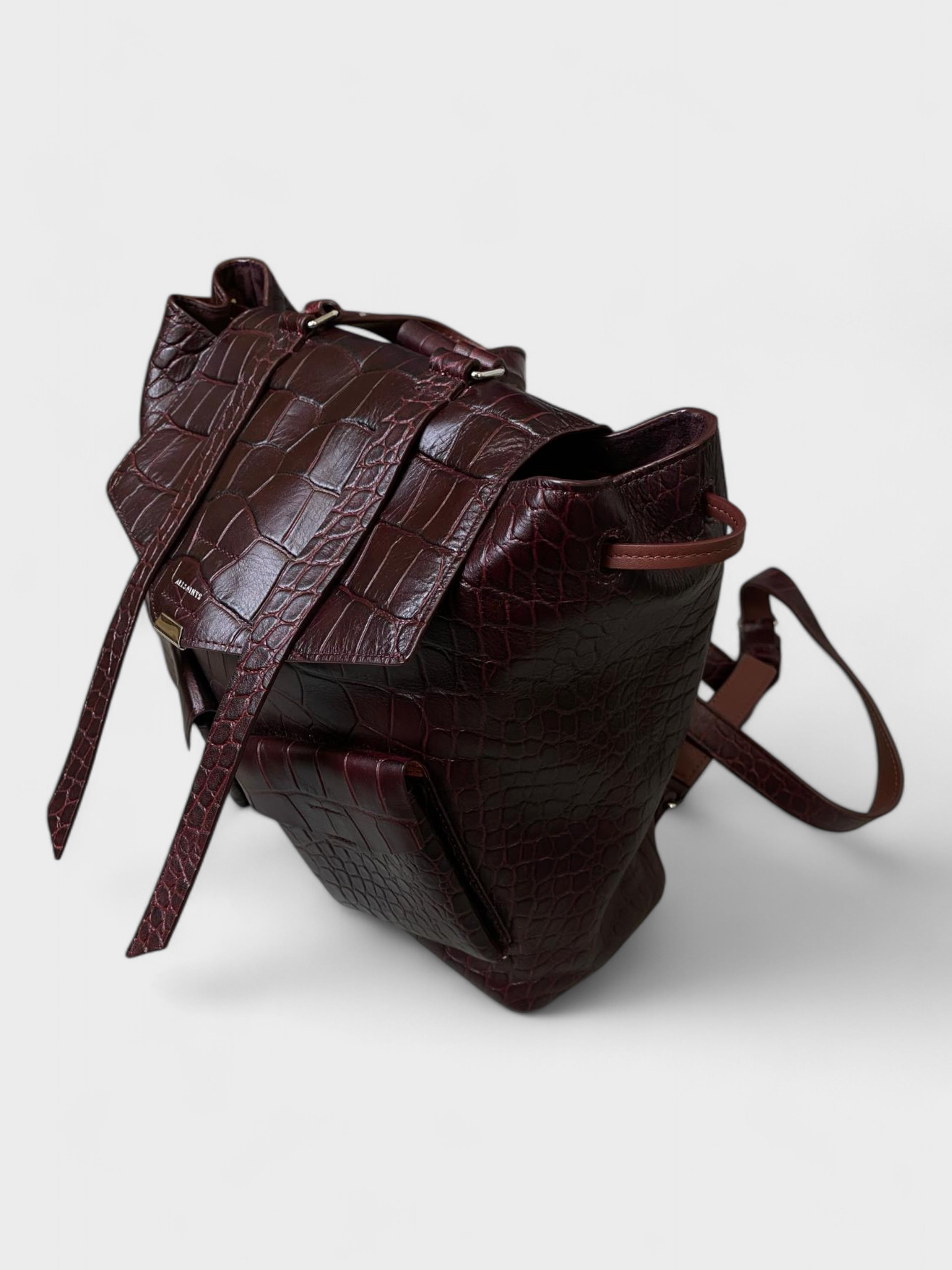 All Saints Polly Backpack Maroon