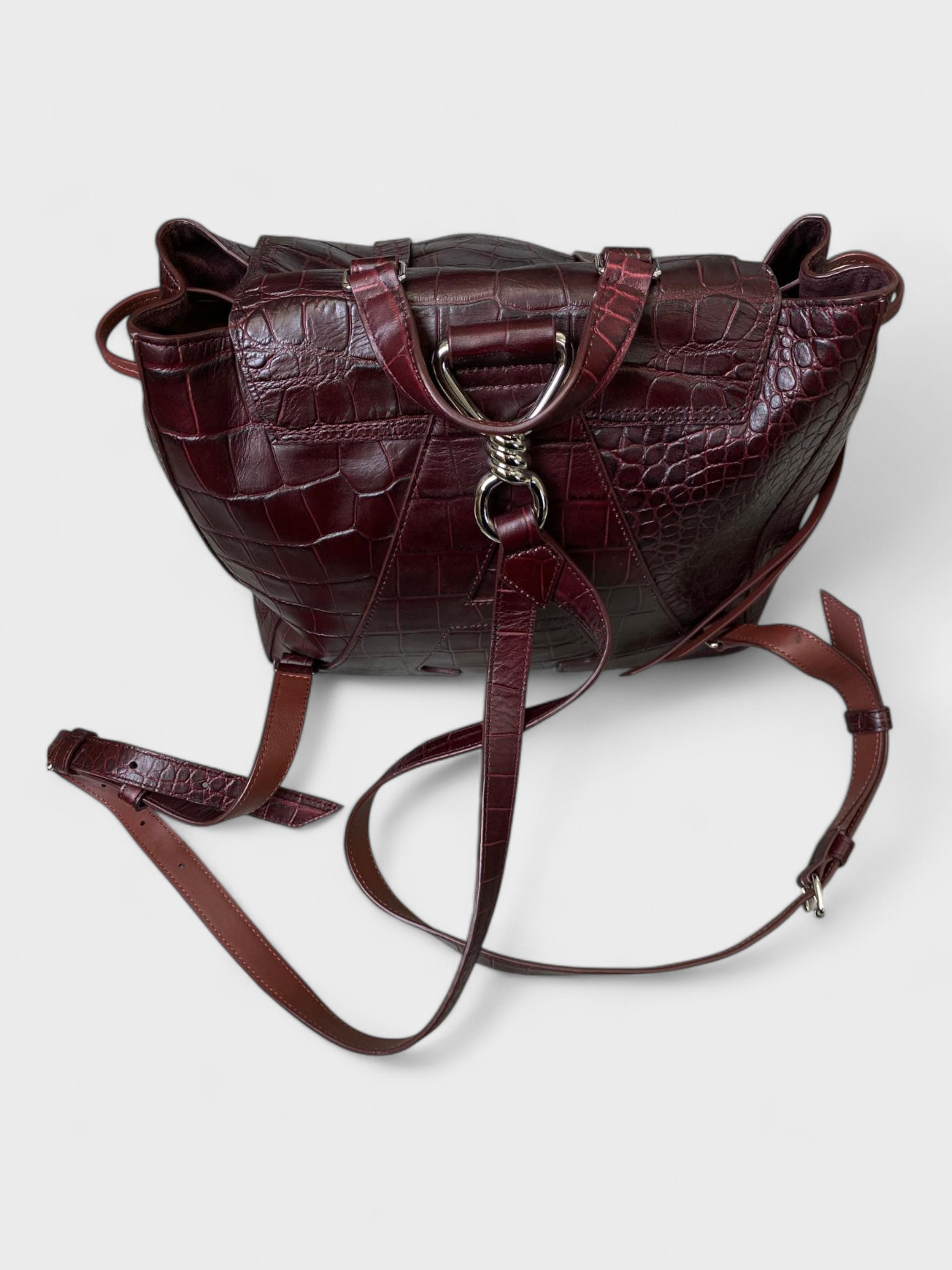 All Saints Polly Backpack Maroon