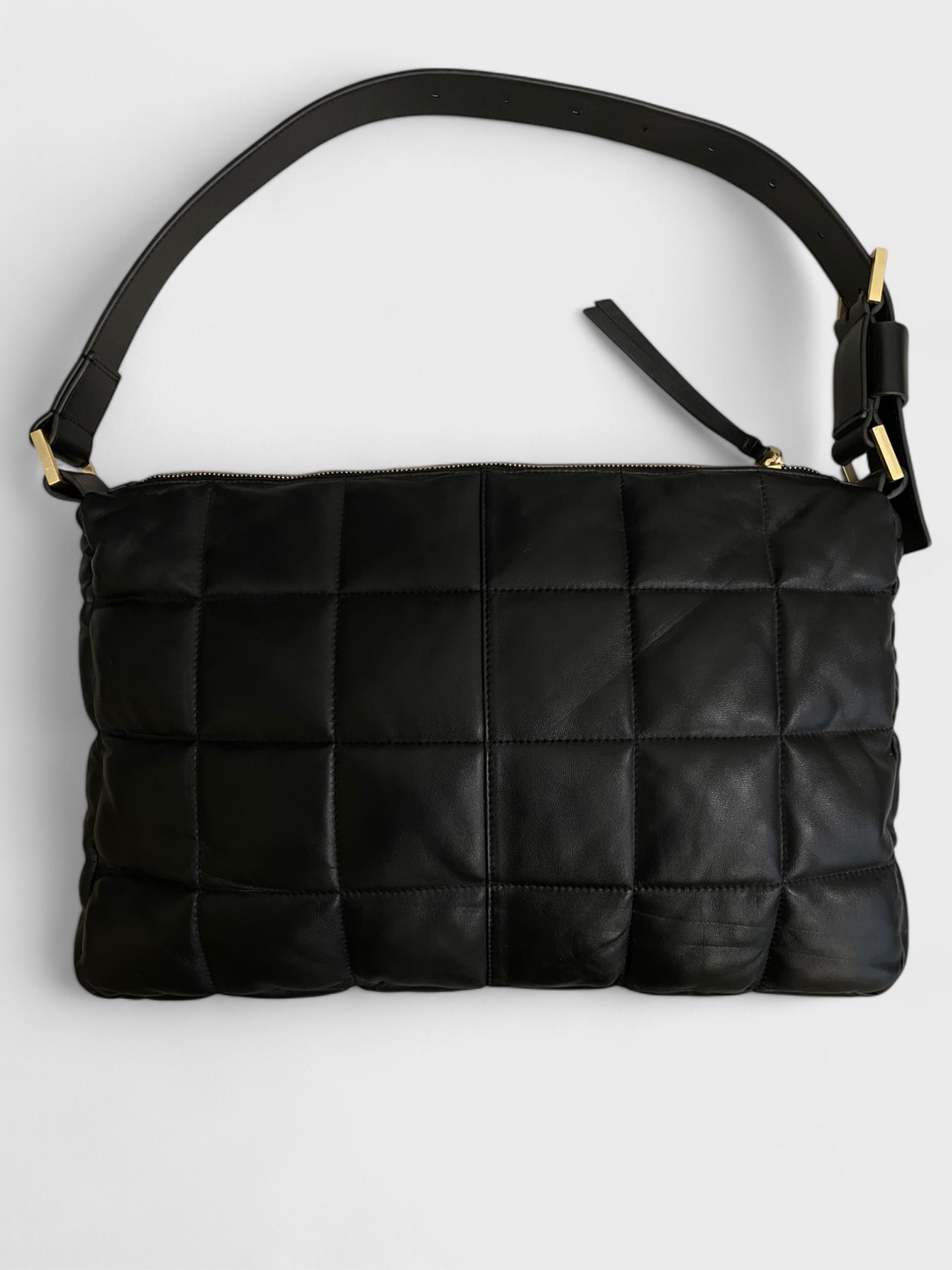 All Saints Bettina Leather Quilted Bag Black