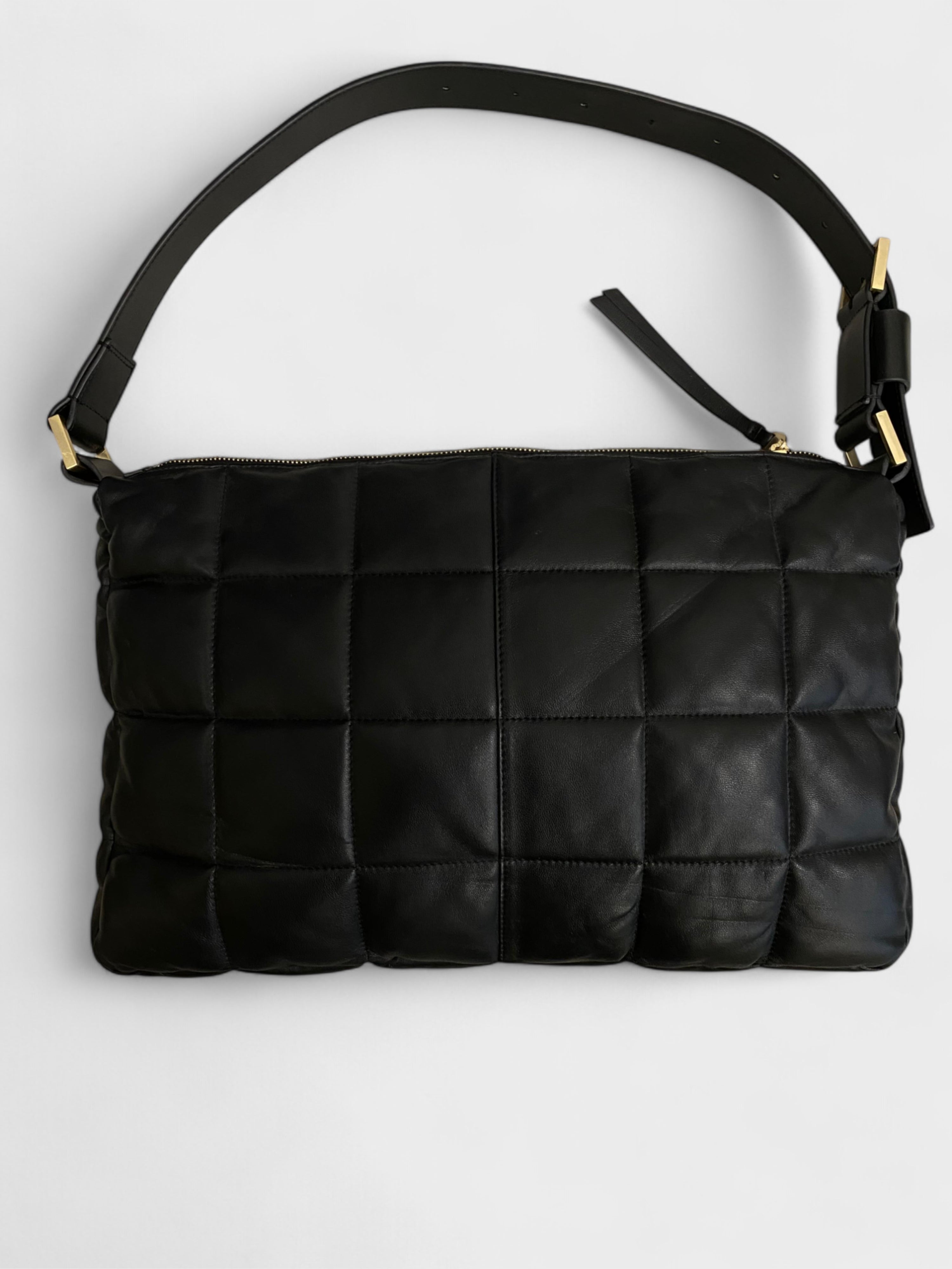 All Saints Bettina Leather Quilted Bag Black