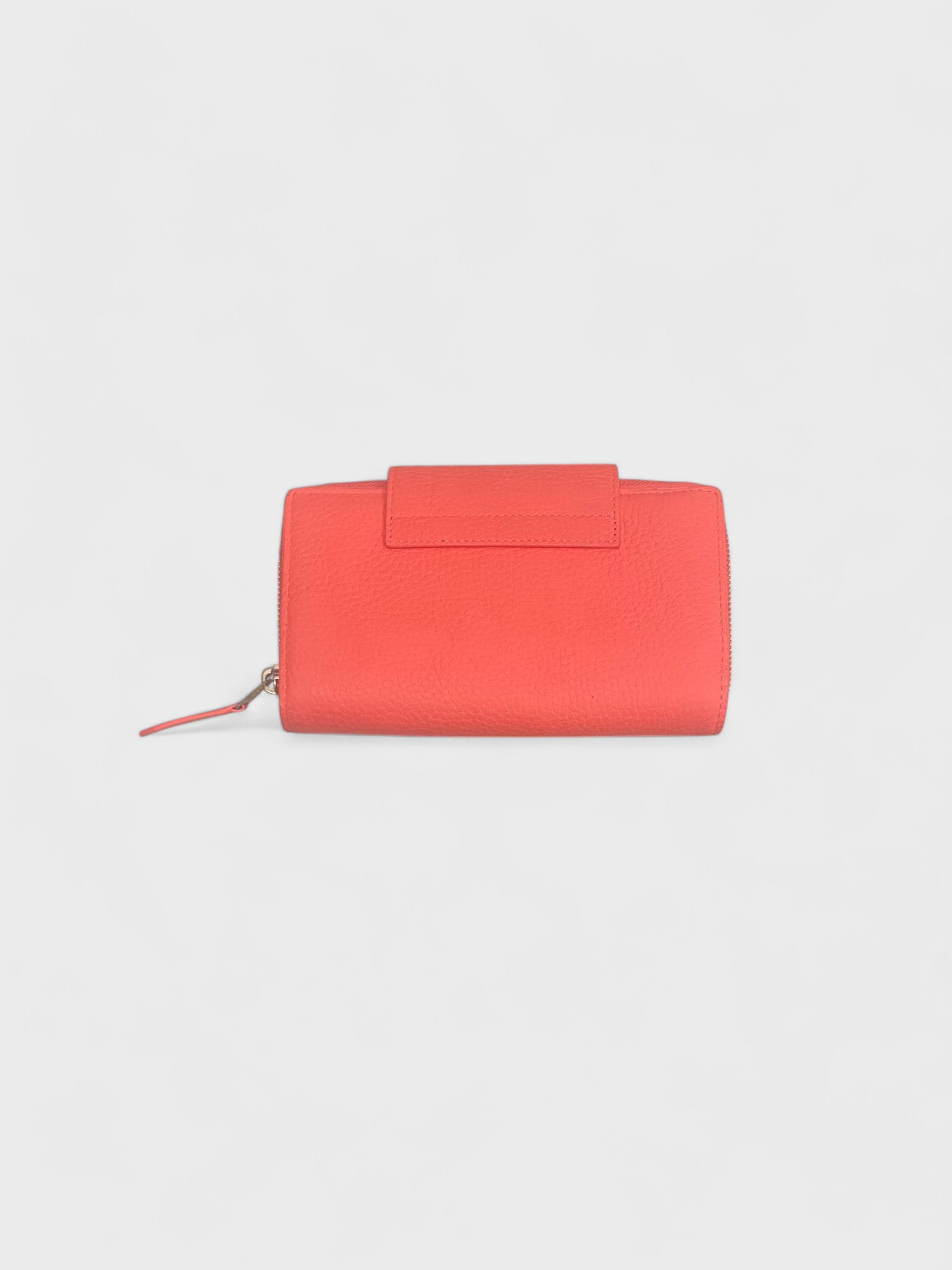 All Saints Zip Around Clutch Wallet Pink