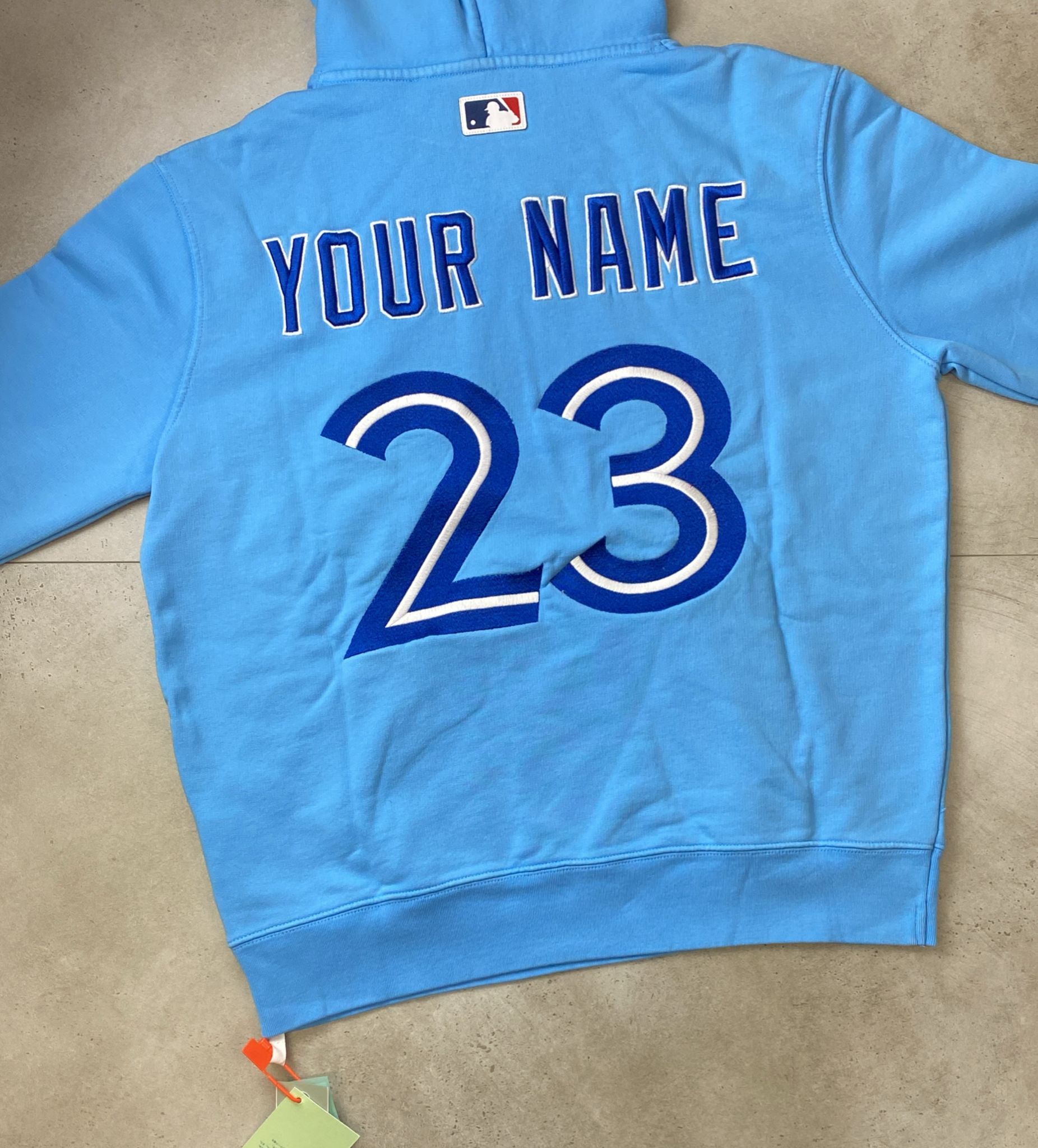 Off-White MLB Toronto Blue Jays Hoodie Light Blue