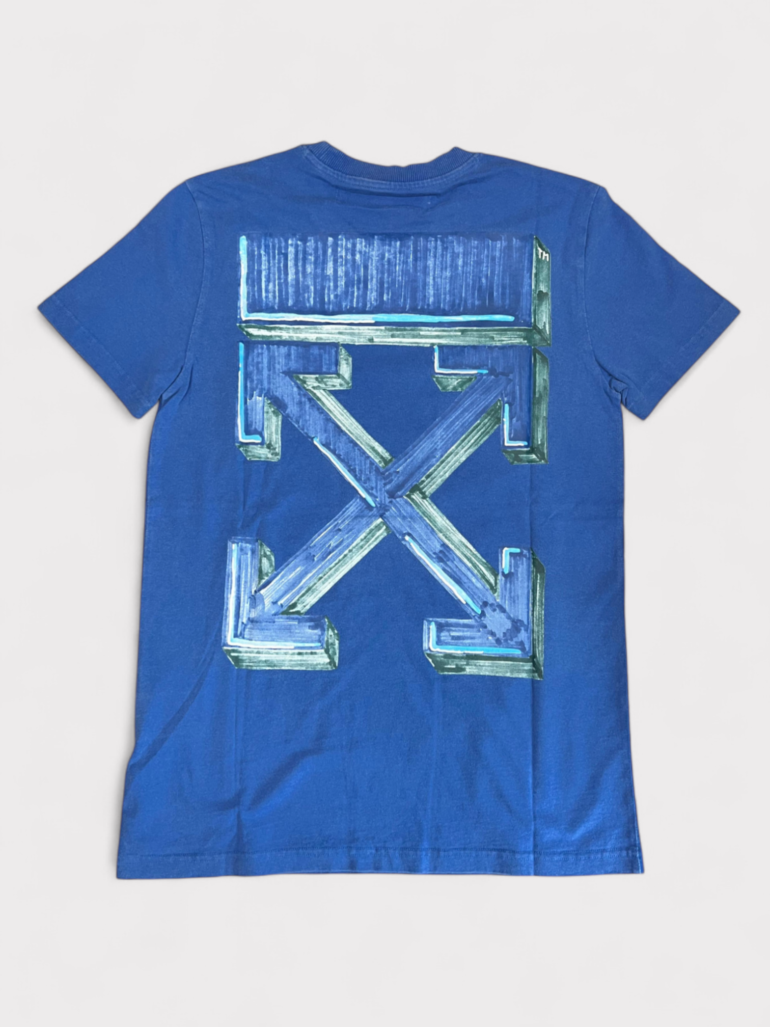 Off-White Arrow Vintage Casual Tee Blue
