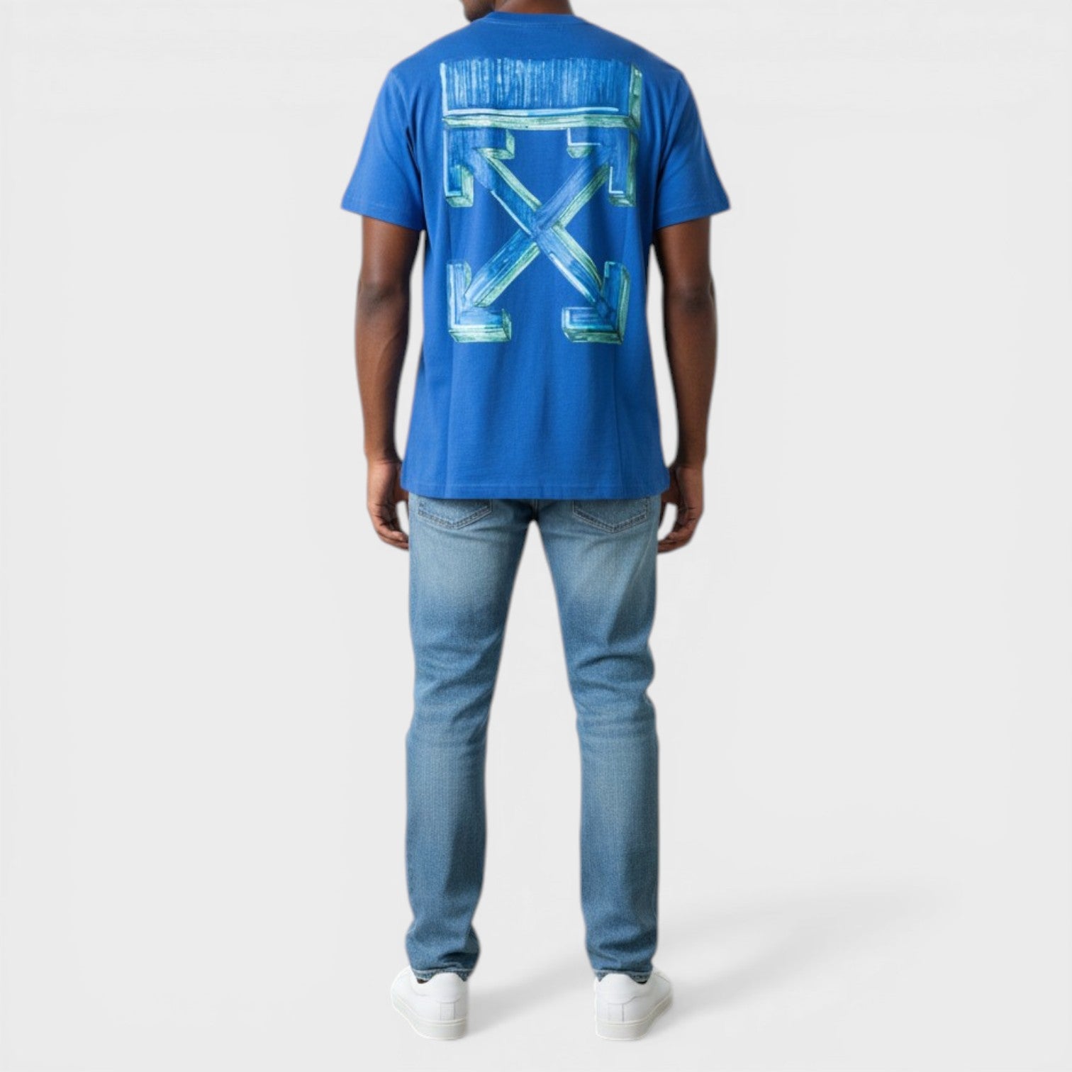 Faded Arrow Vintage Casual Tee Blue