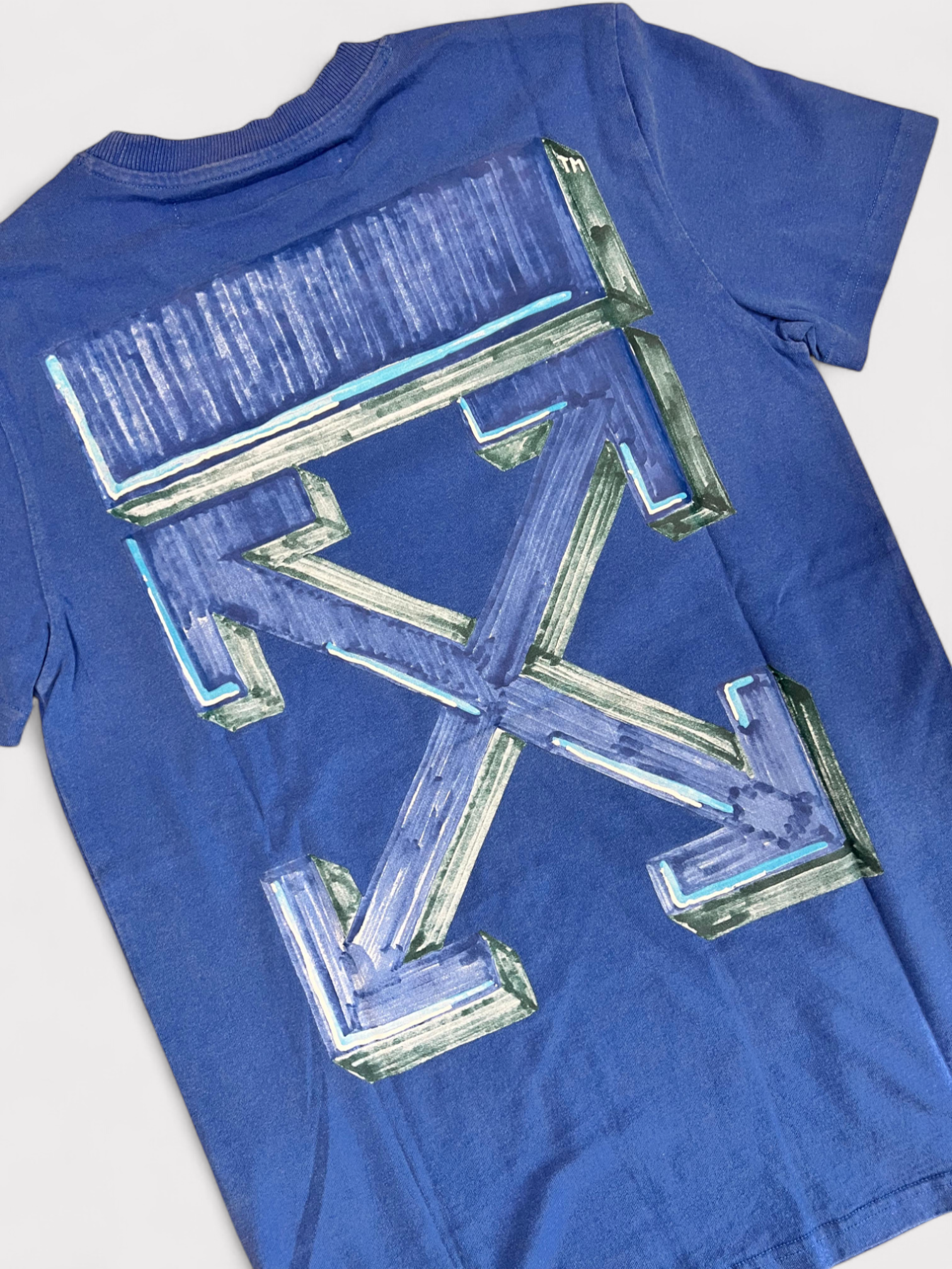 Off-White Arrow Vintage Casual Tee Blue
