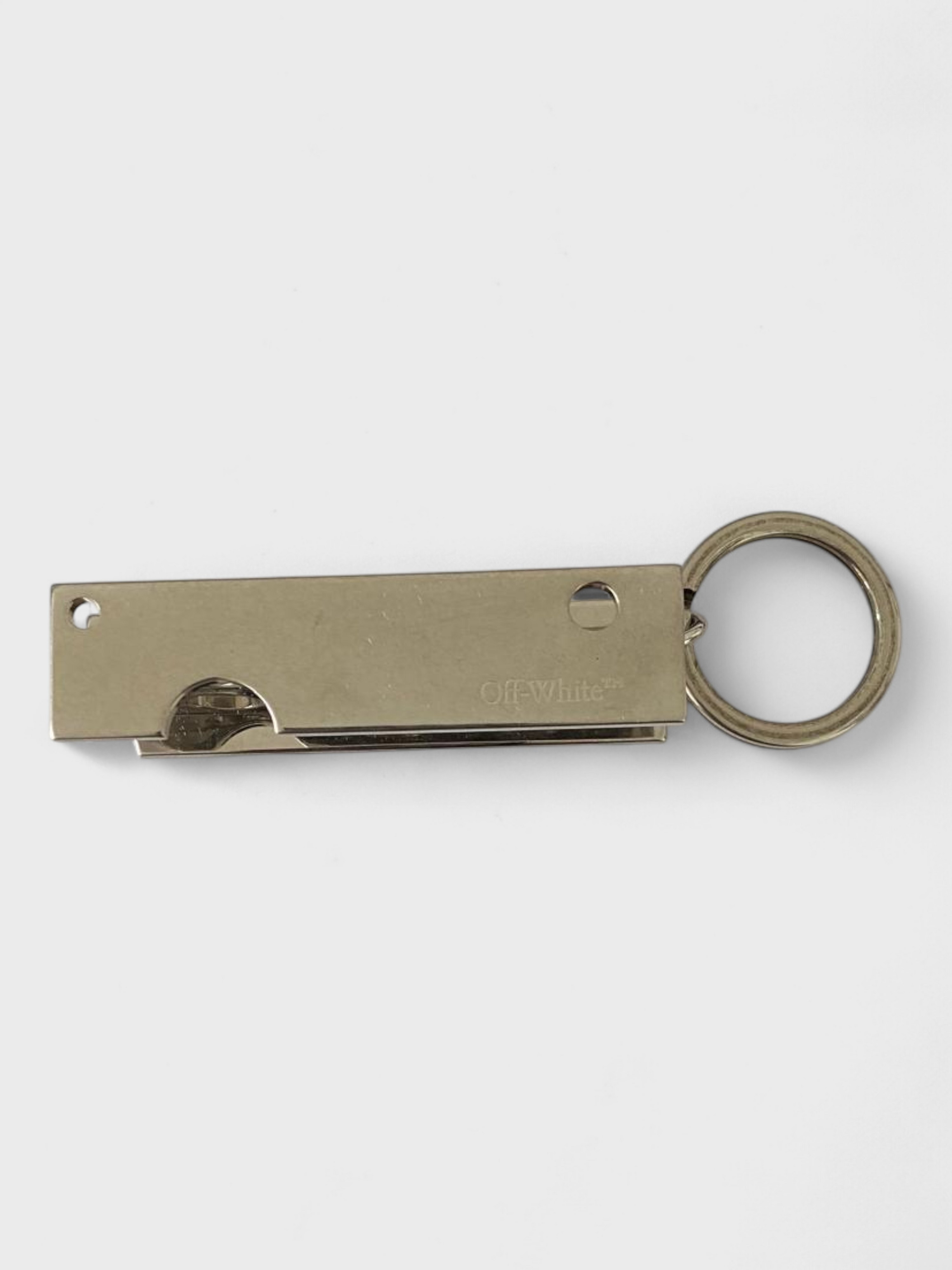 Off-White Keyring Bar Charm Silver