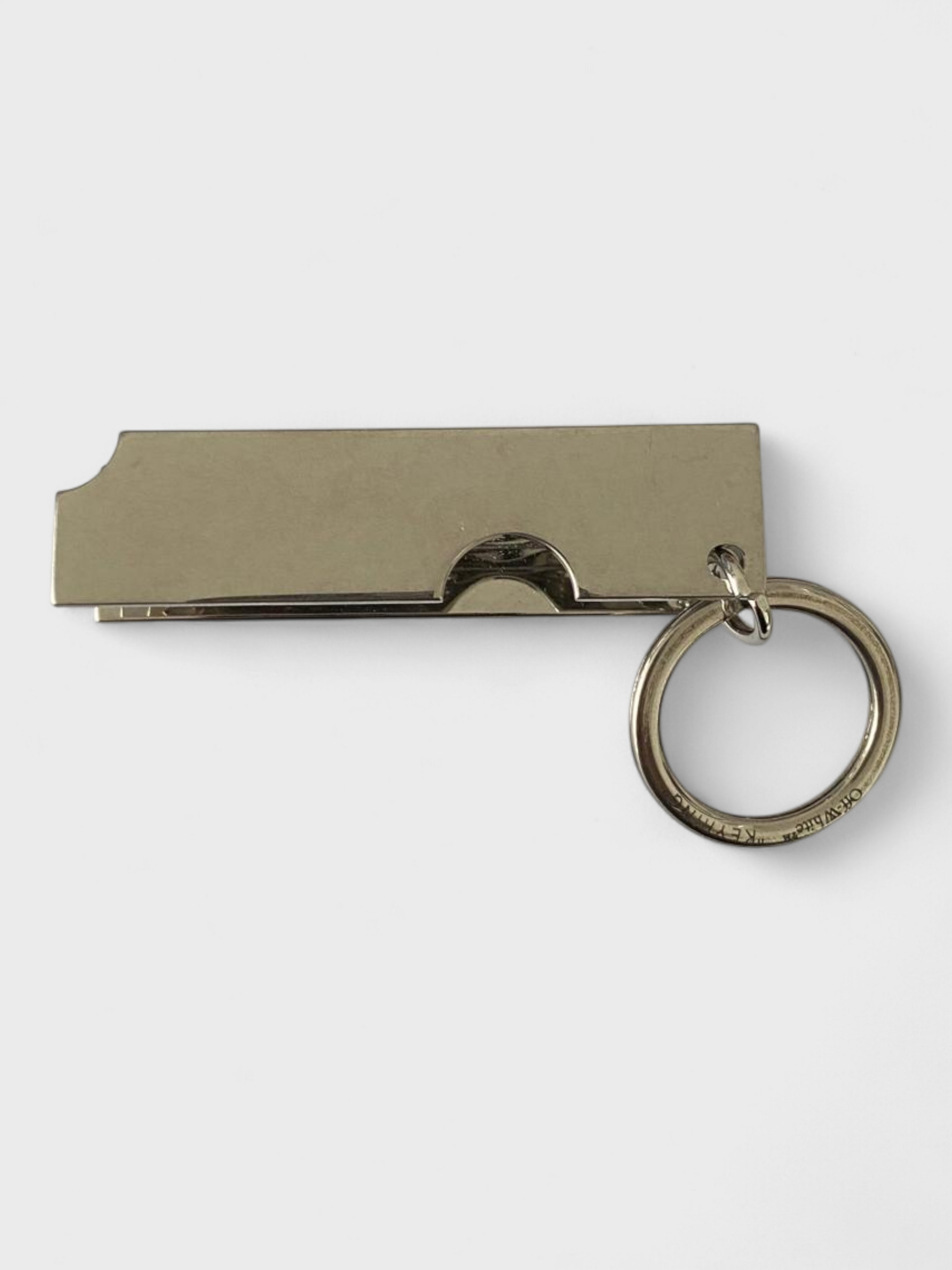 Off-White Keyring Bar Charm Silver