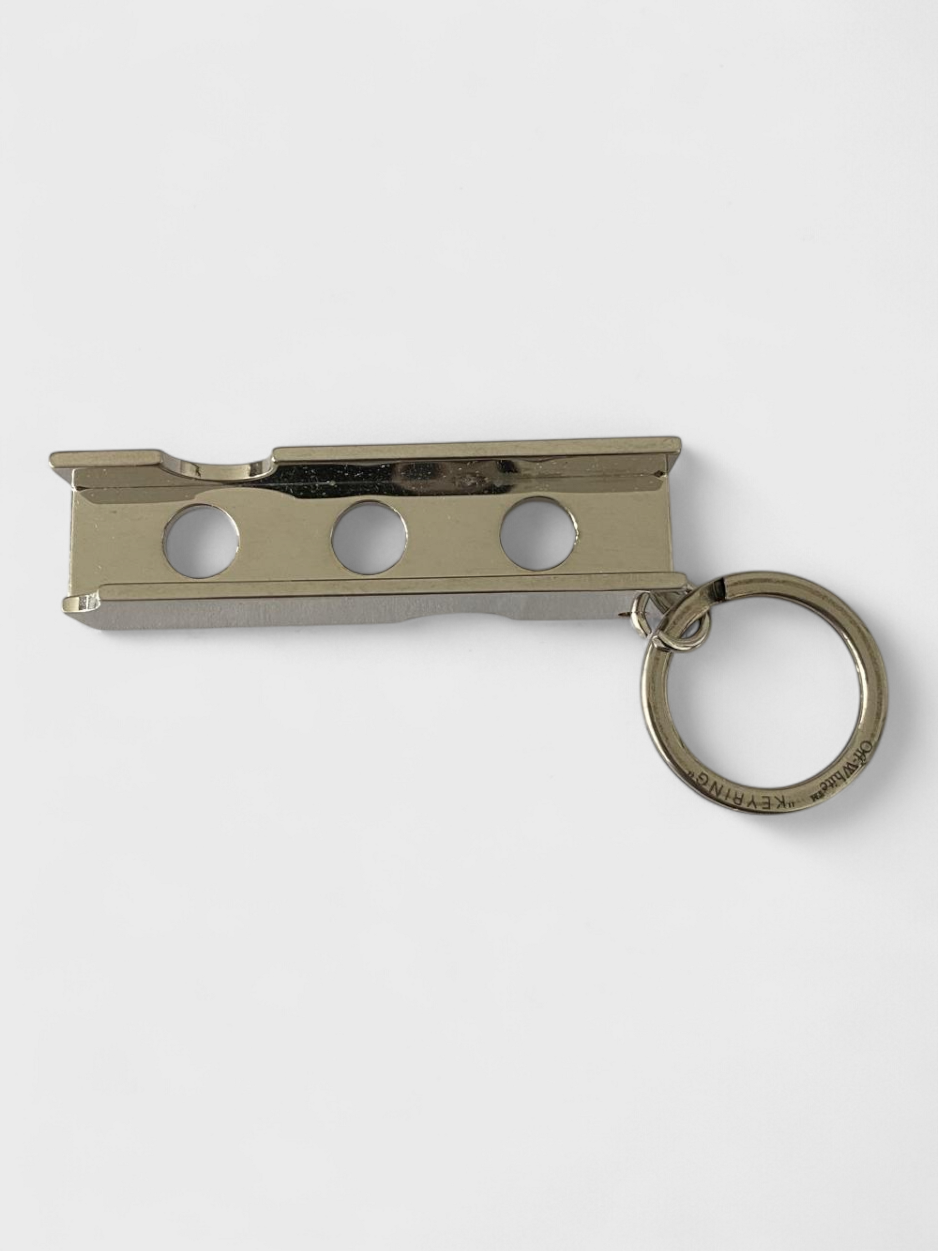 Off-White Keyring Bar Charm Silver