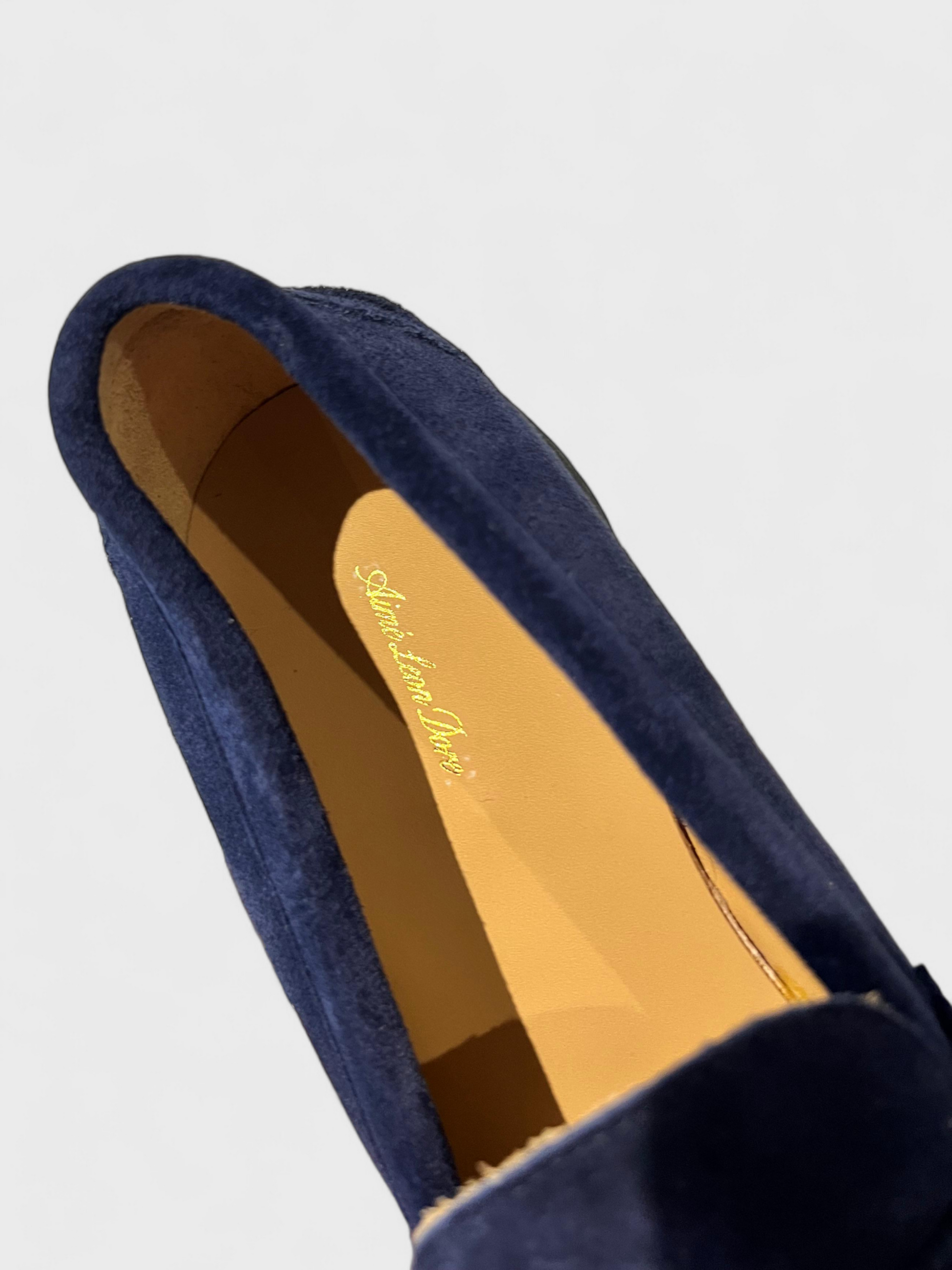 Aimé Leon Dore Suede Country Loafers Navy