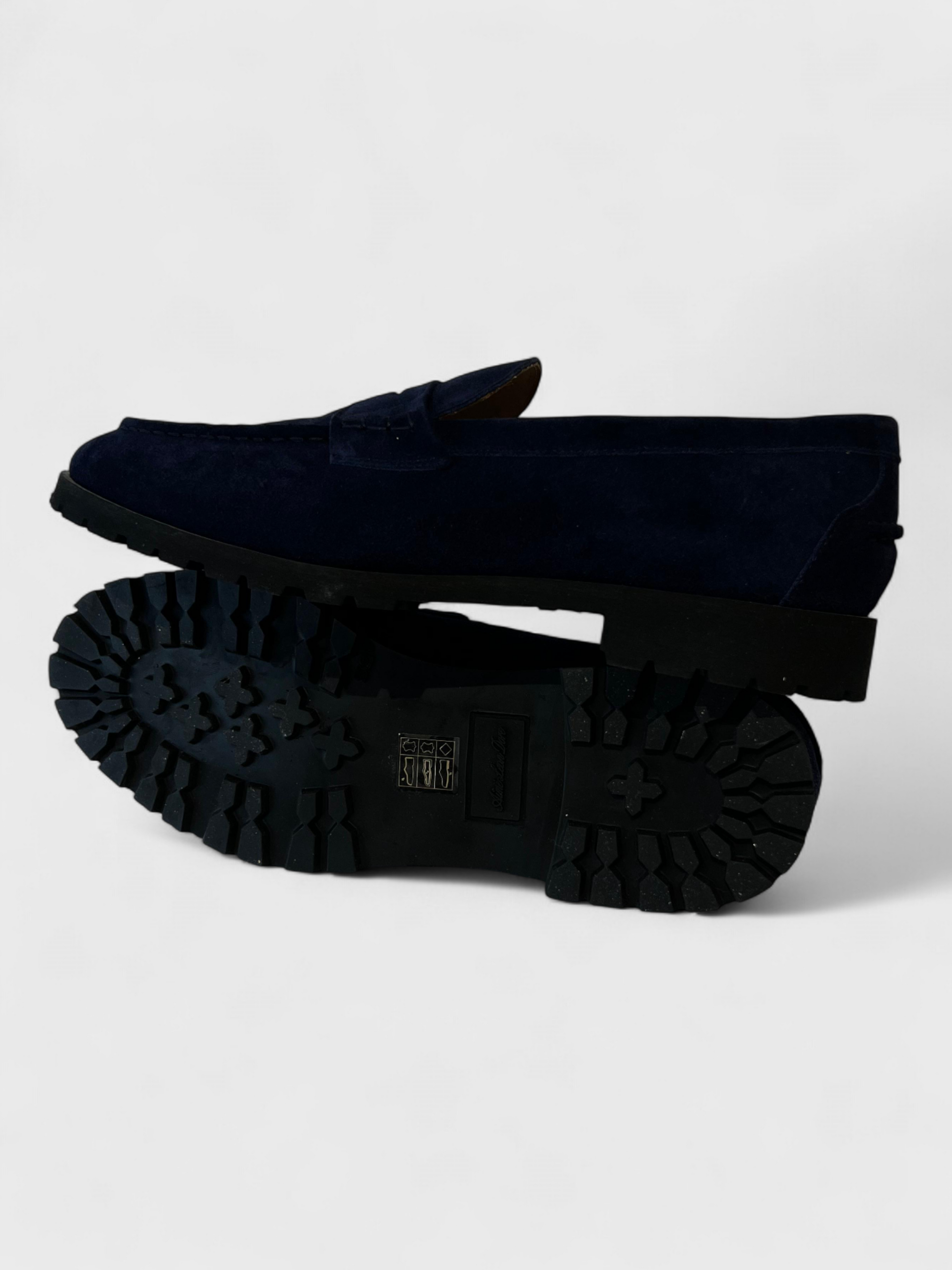 Aimé Leon Dore Suede Country Loafers Navy