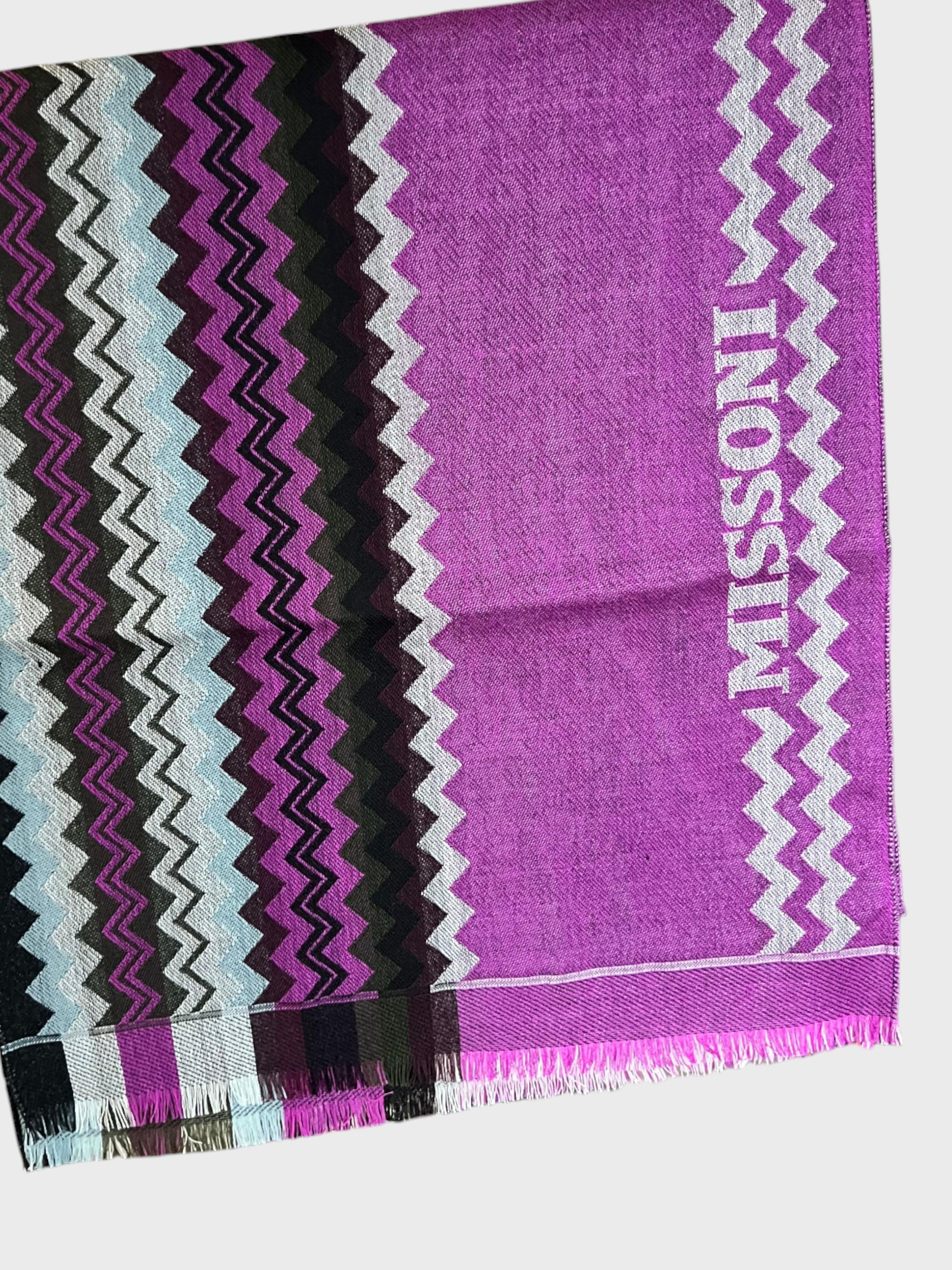 Missoni Fuchsia Scarf Wool Purple