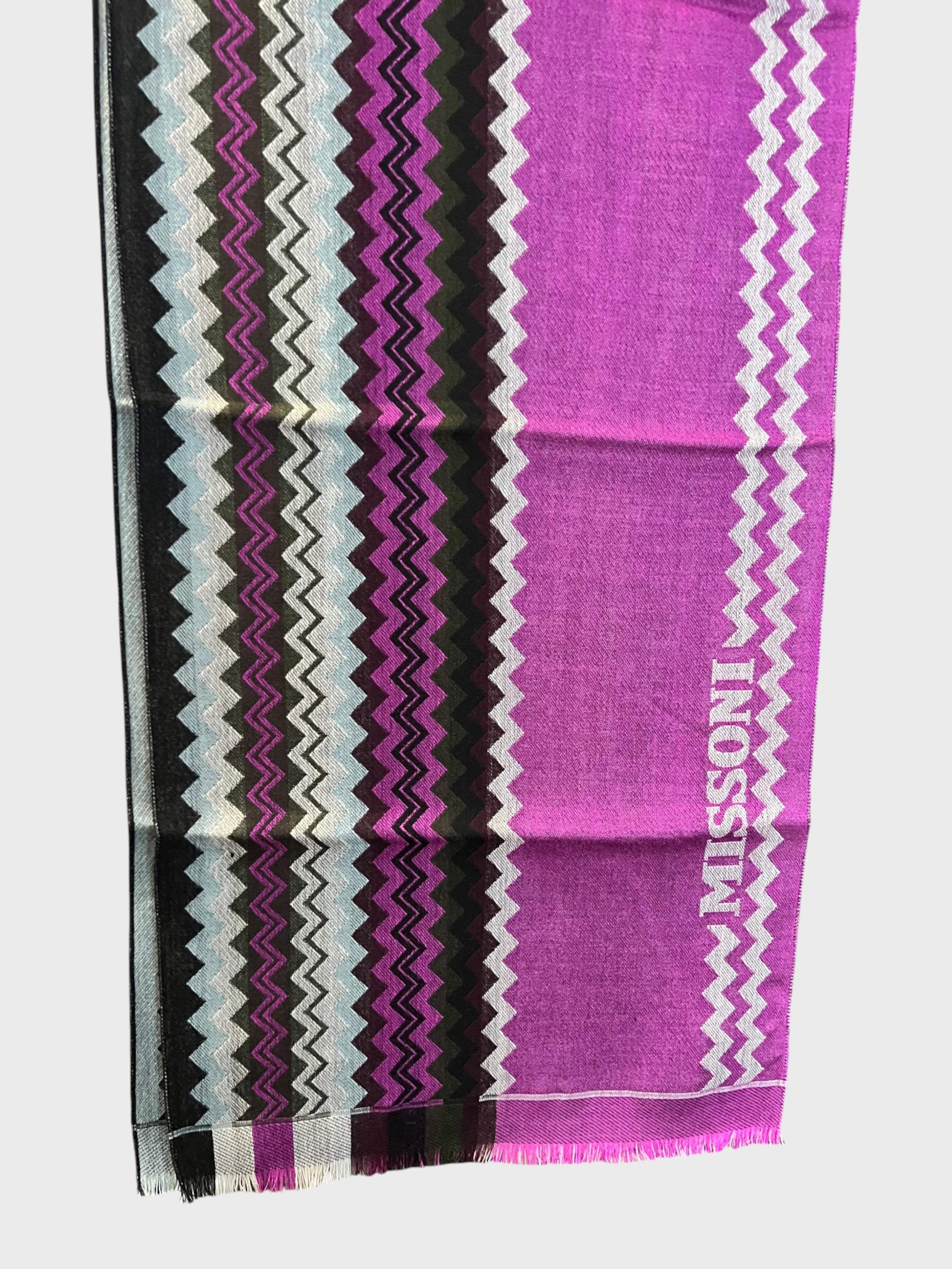 Missoni Fuchsia Scarf Wool Purple