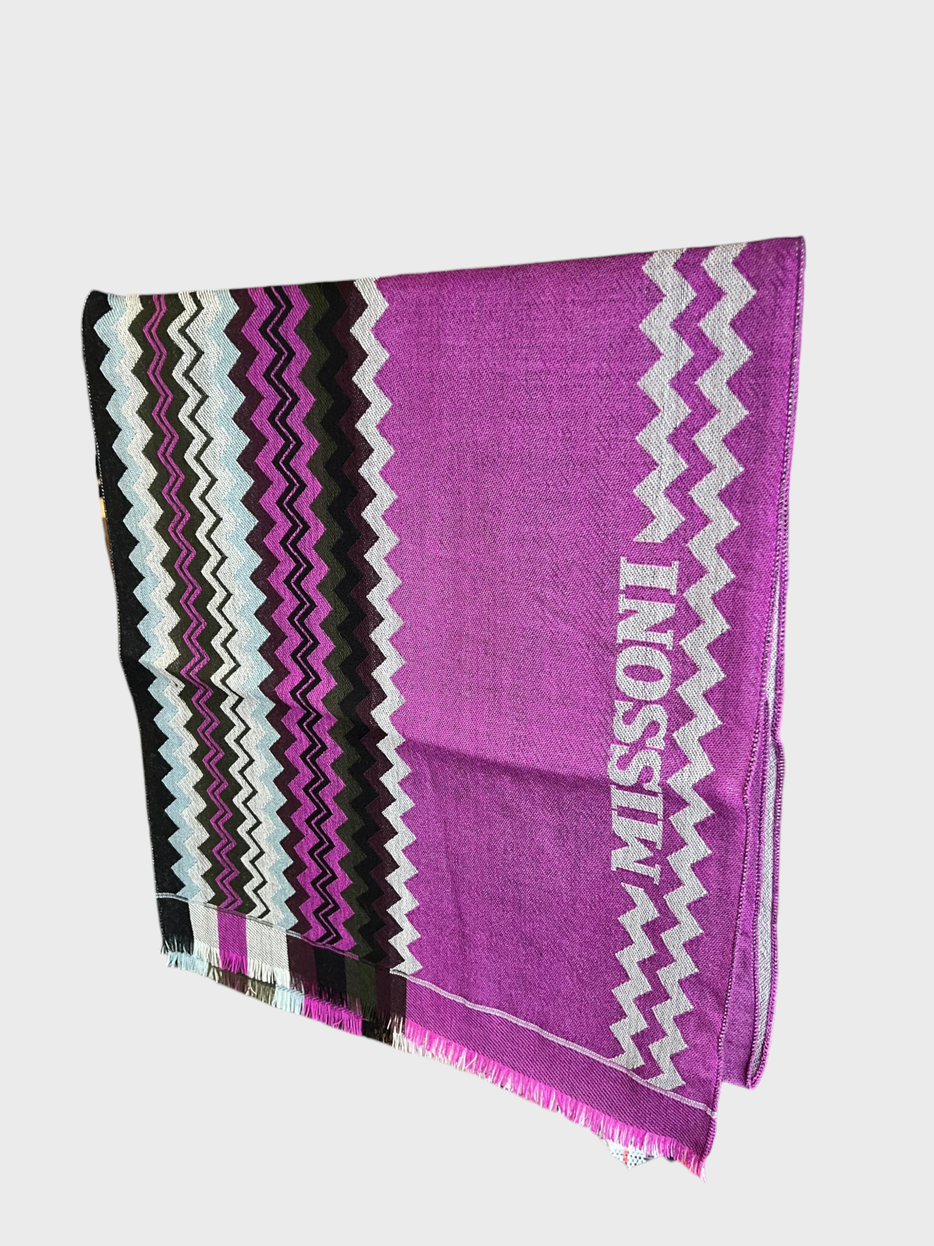 Missoni Fuchsia Scarf Wool Purple