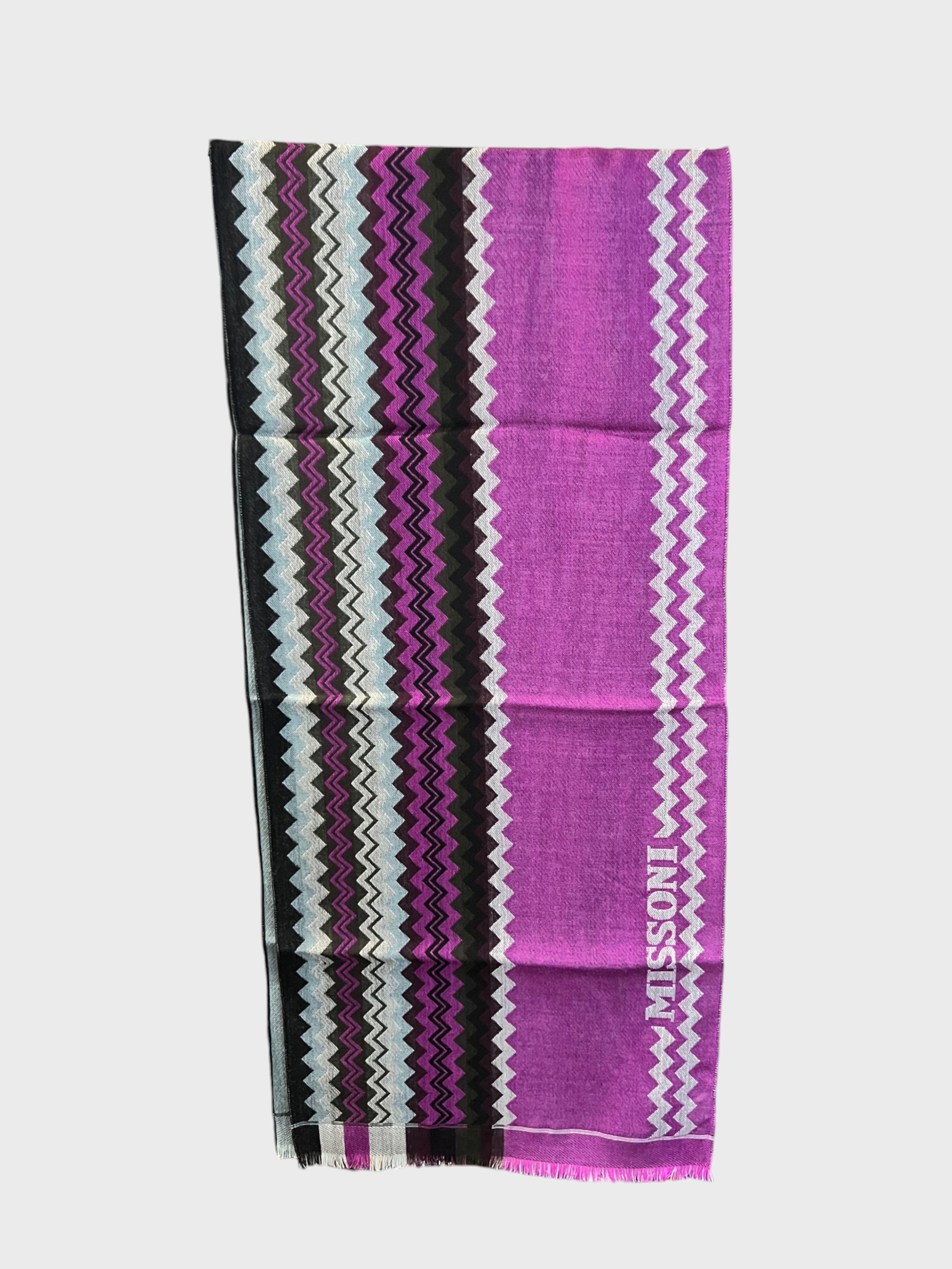 Missoni Fuchsia Scarf Wool Purple