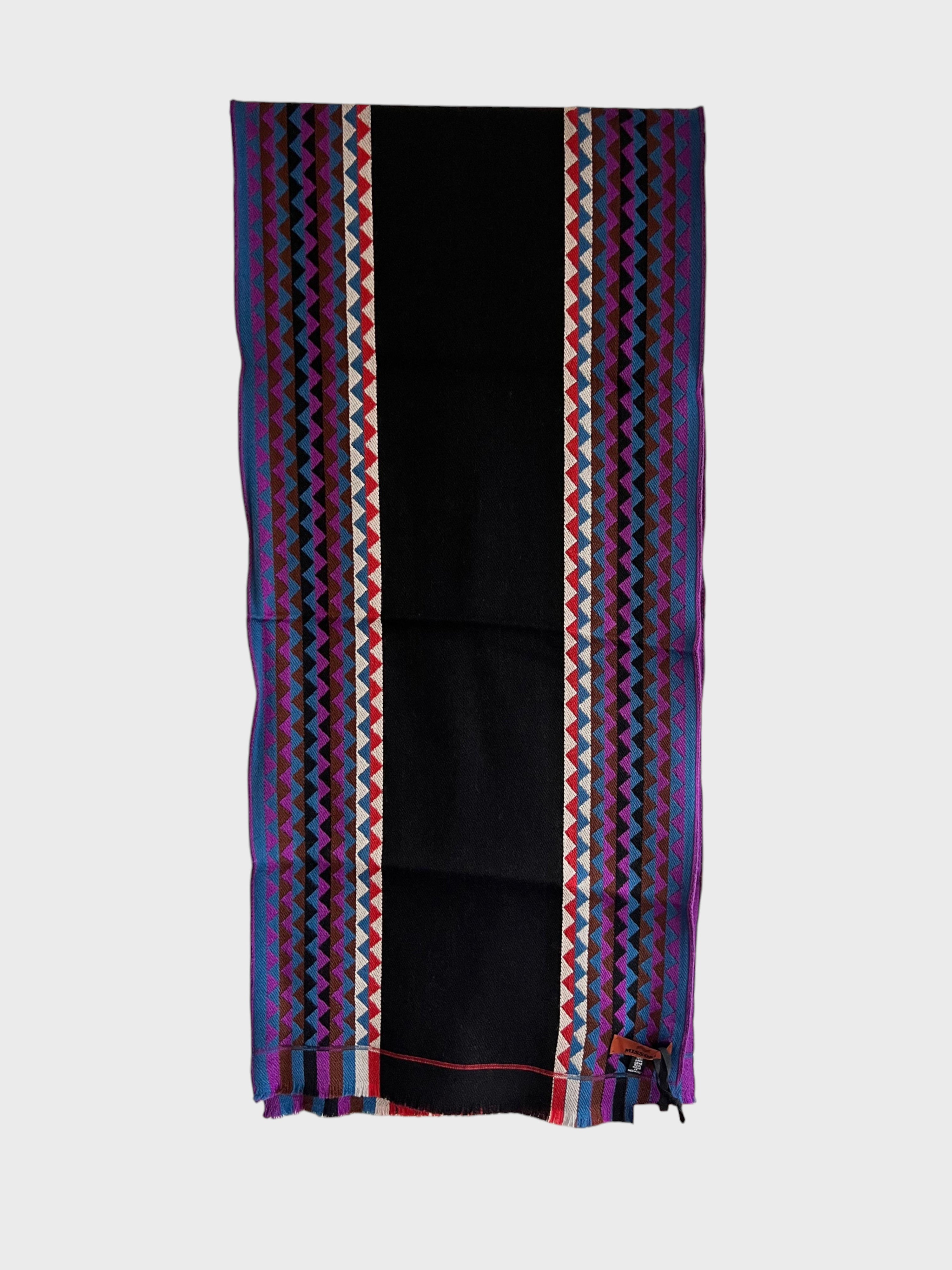 Missoni Wool Zigzag Multi Scarf Red