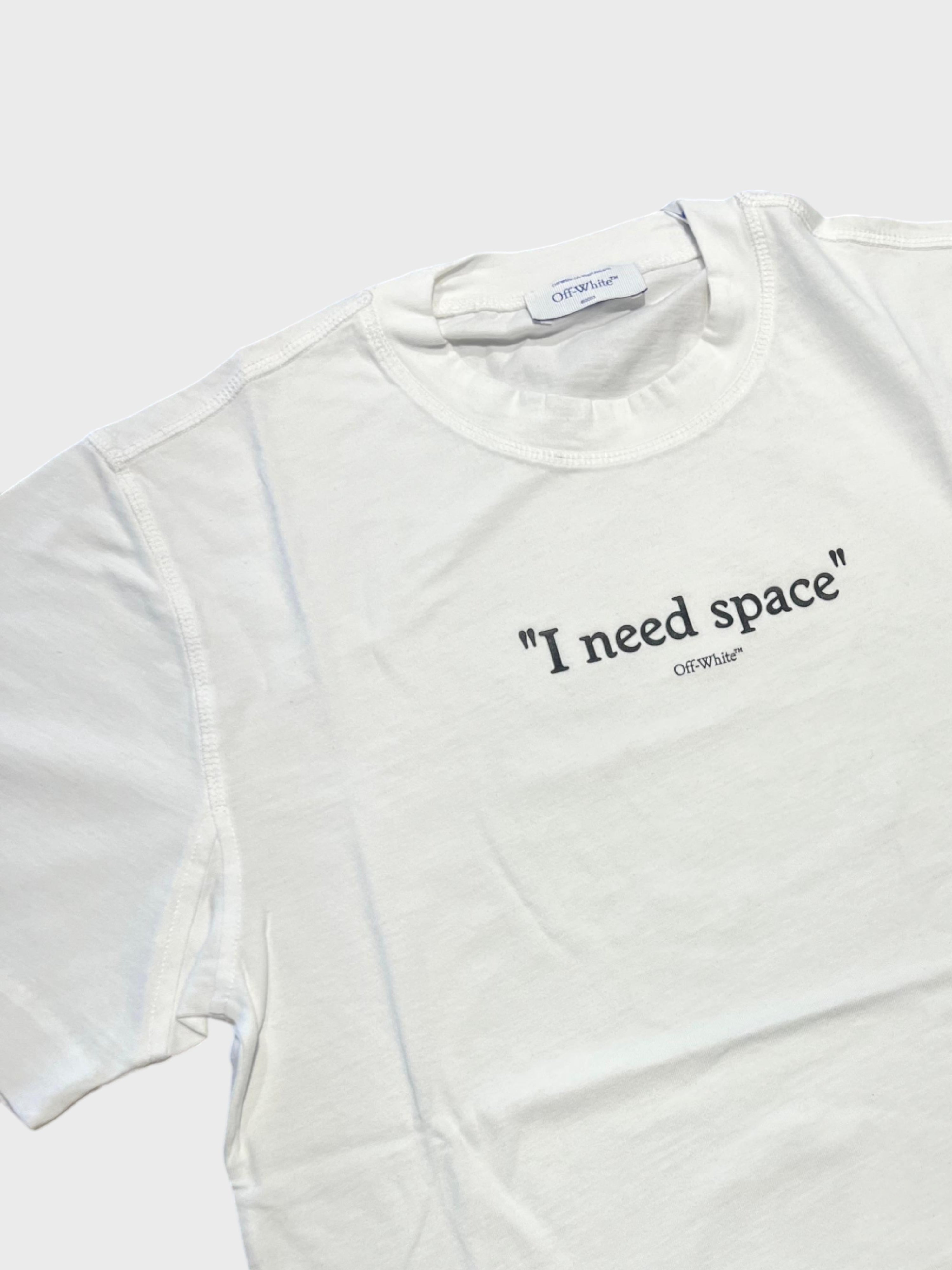 Off-White Thick Need Space Crop Tee White