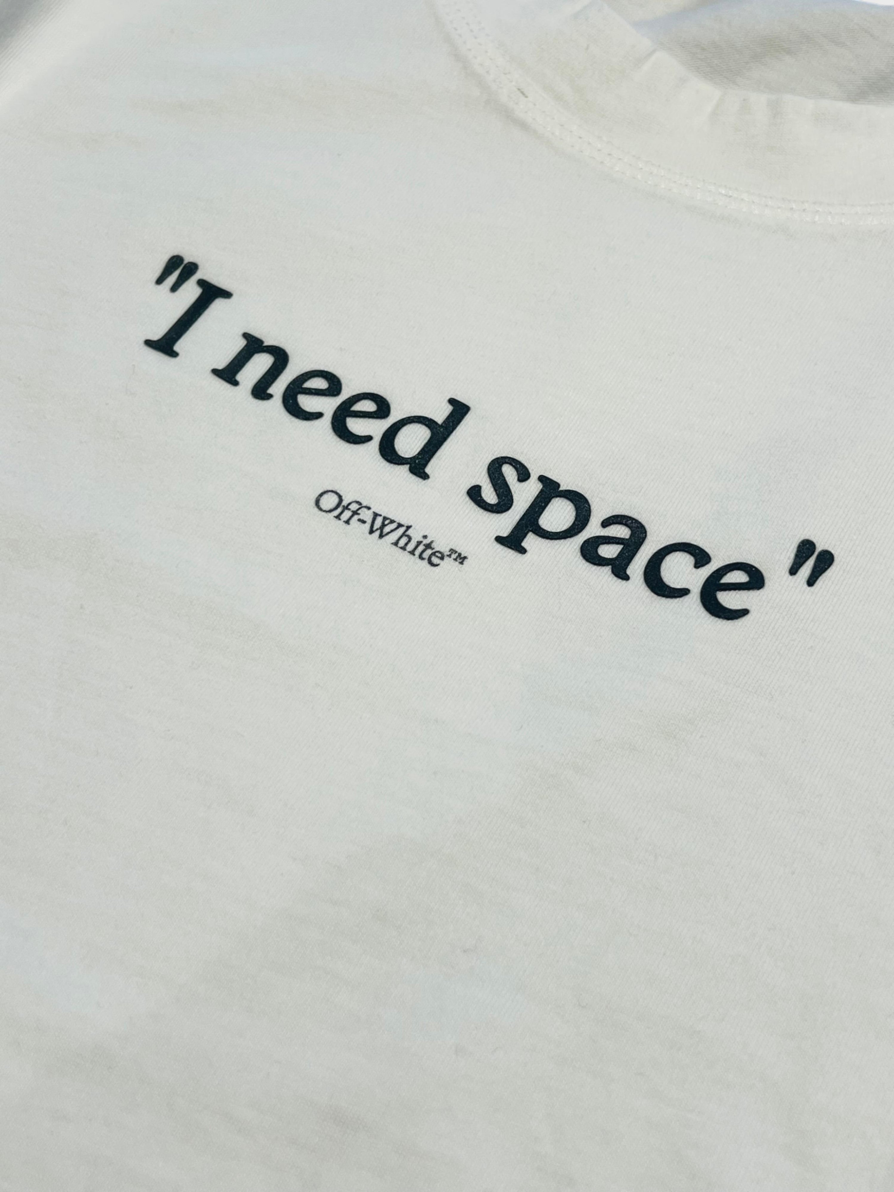 Off-White Thick Need Space Crop Tee White