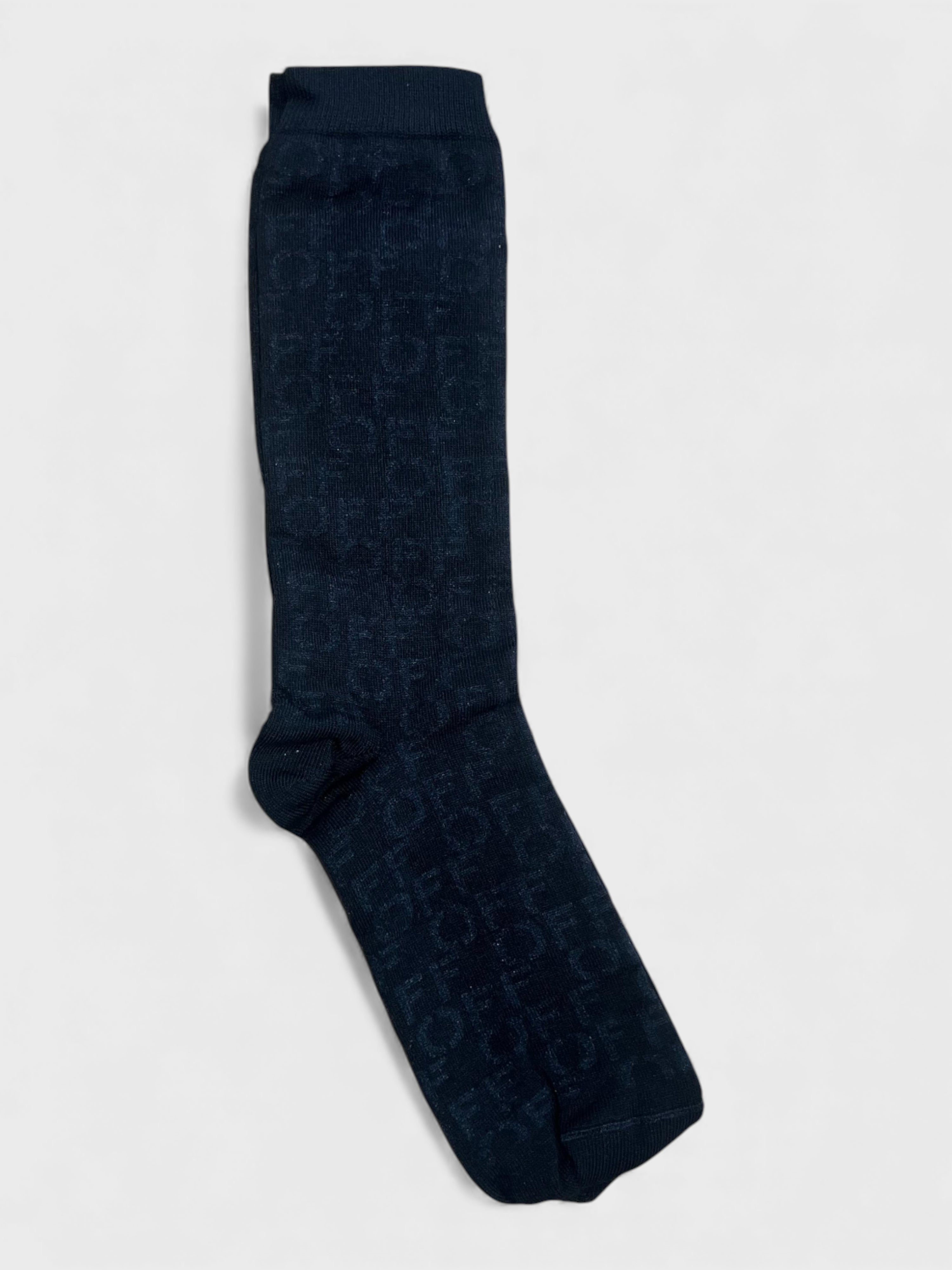 Off-White Allover Stamp Socks Black