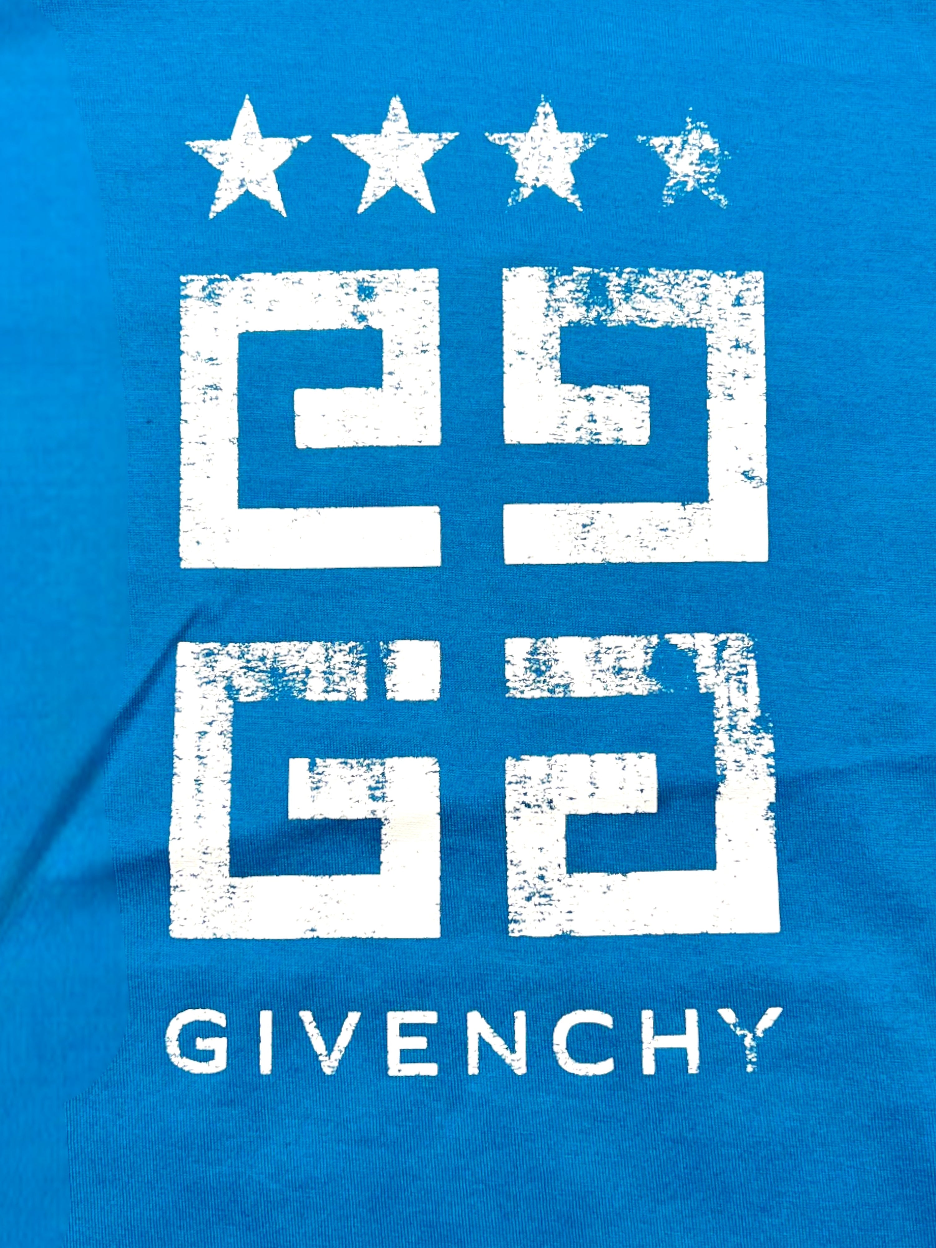 Givenchy 4G Emblem Slim Fit T Shirt Mineral Blue