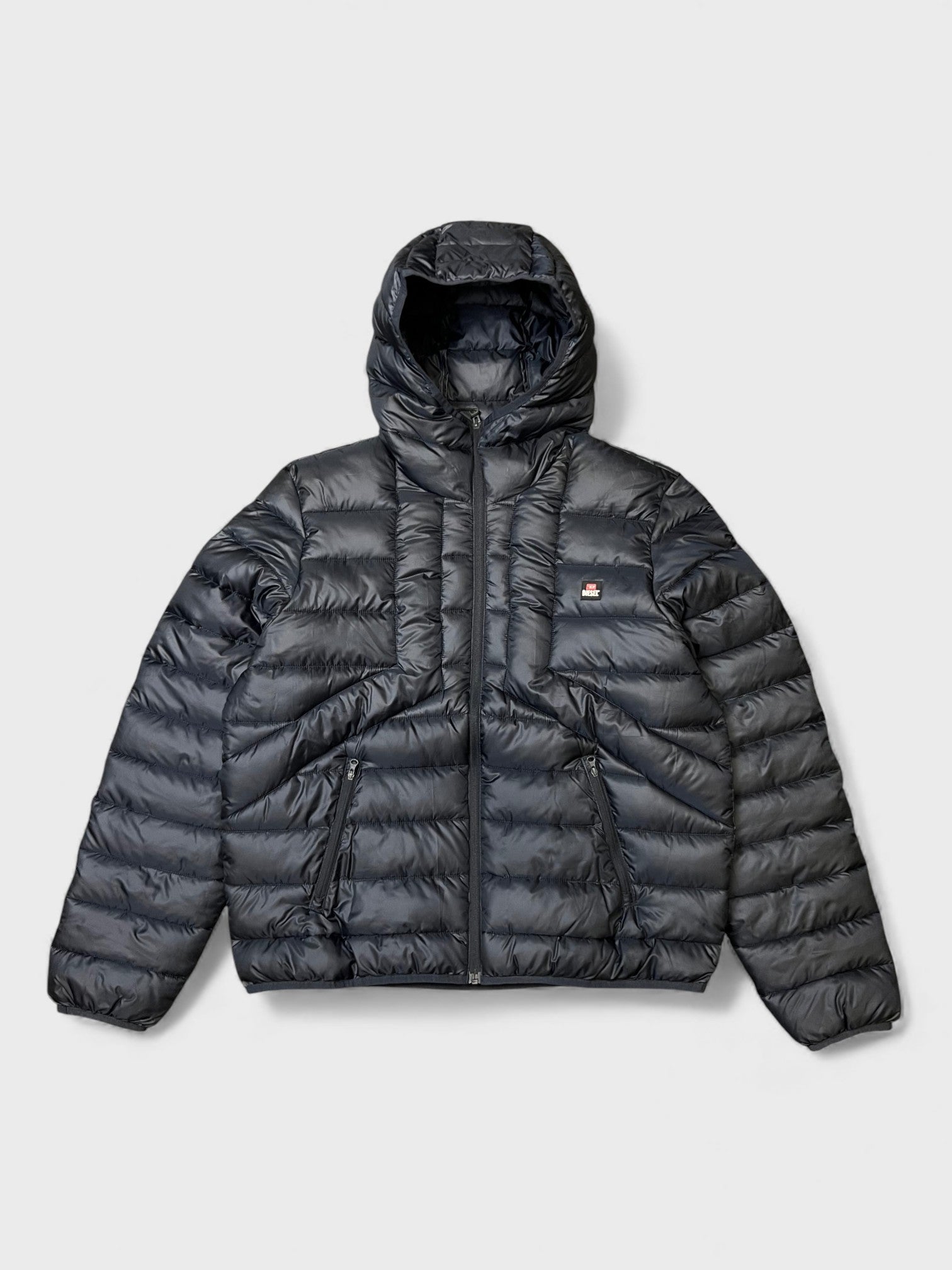 Diesel Rigax Outhood Down Jacket Navy