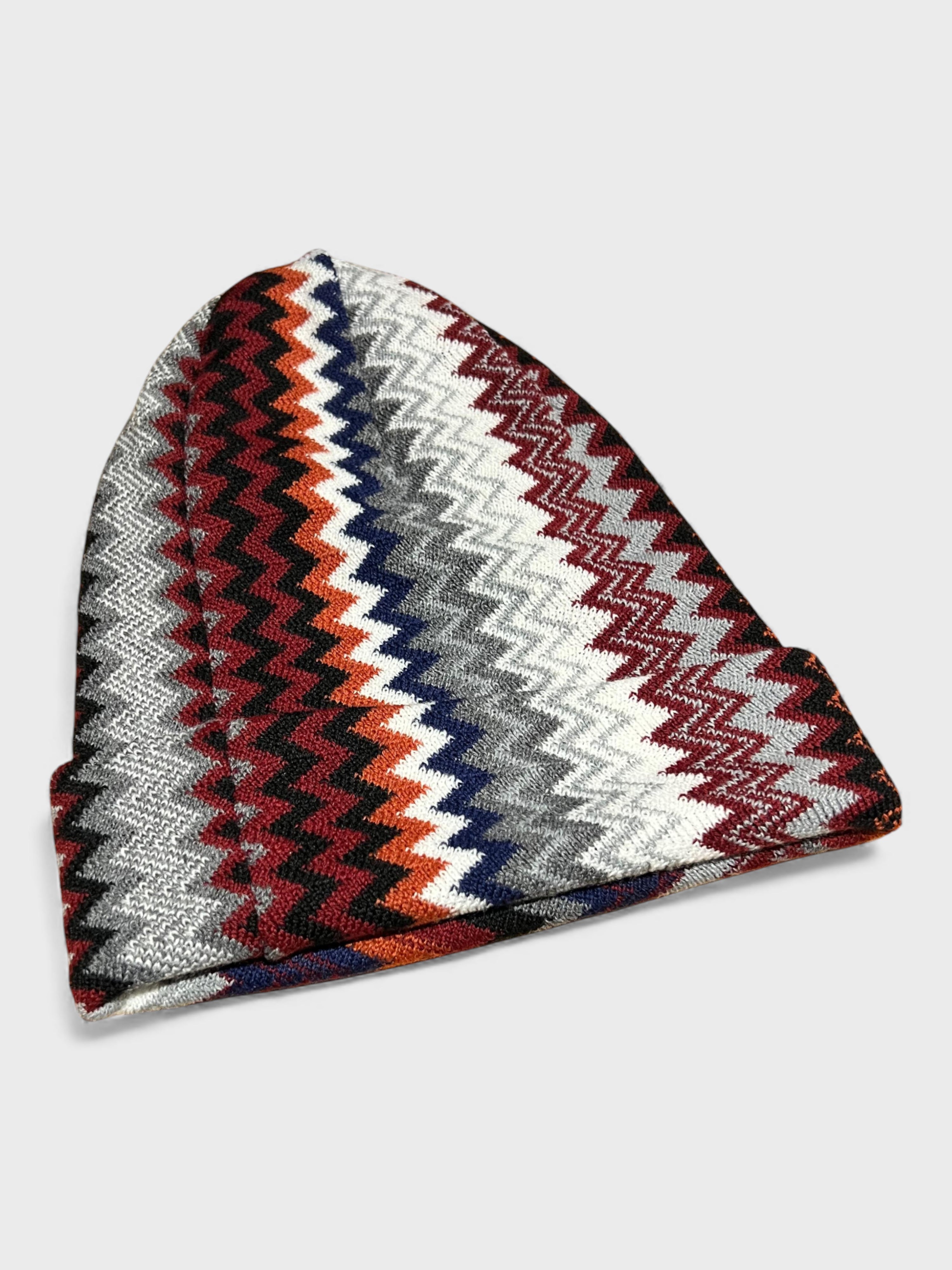 Missoni Cappello Zig Zag Multi Brown Beanie