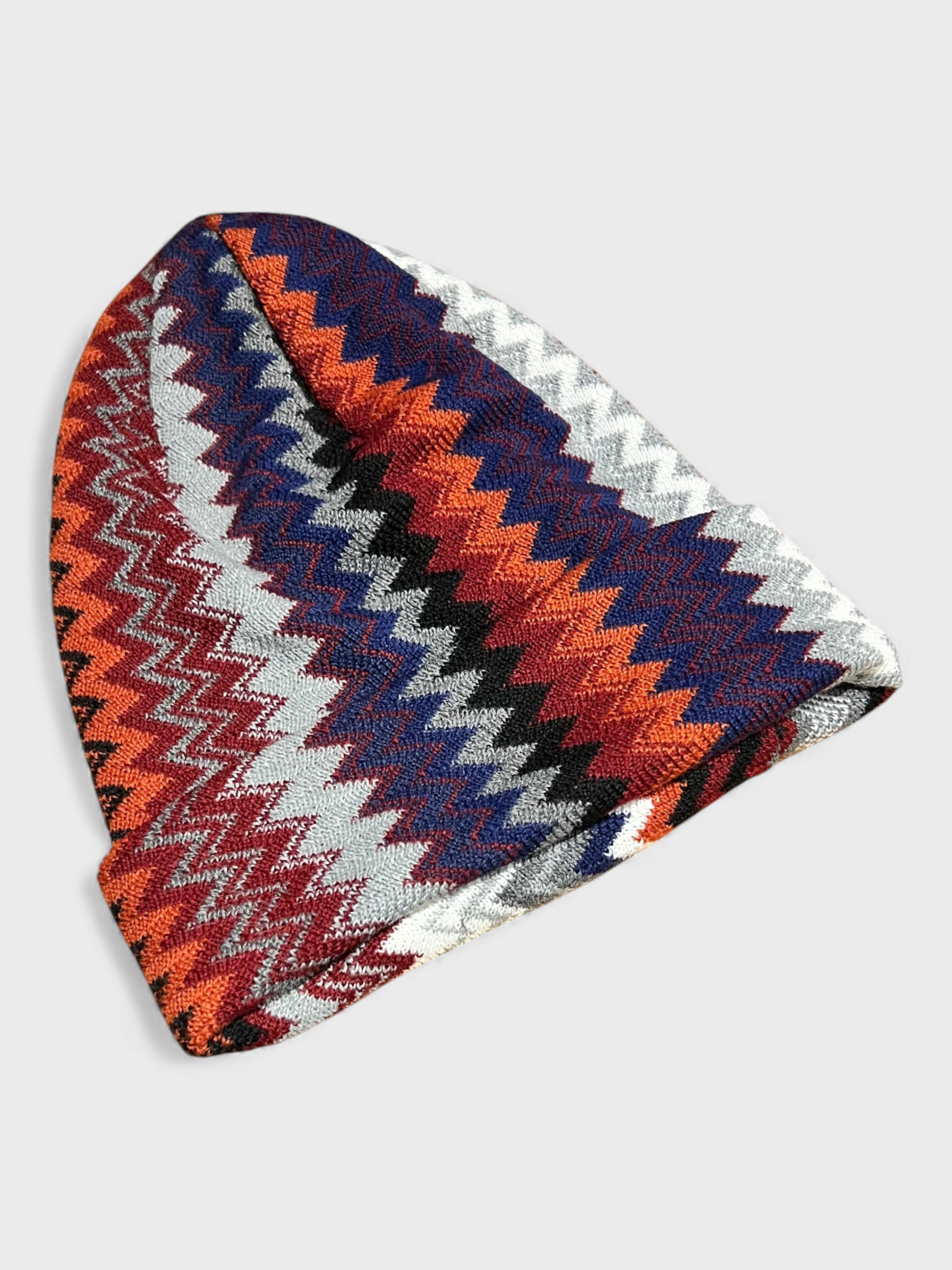 Missoni Cappello Zig Zag Multi Brown Beanie