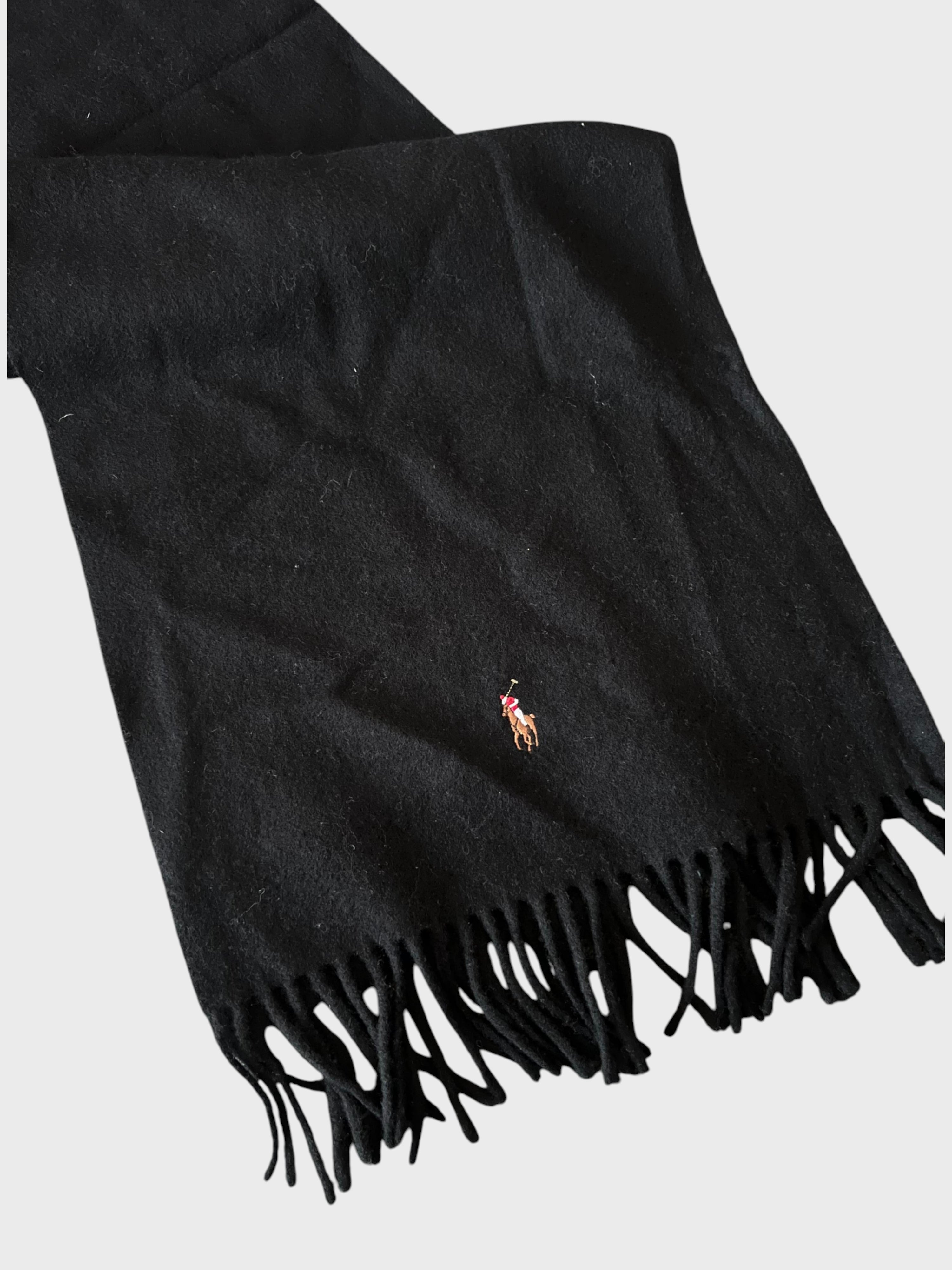 Polo Ralph Lauren Signature Virgin Wool Scarf Black