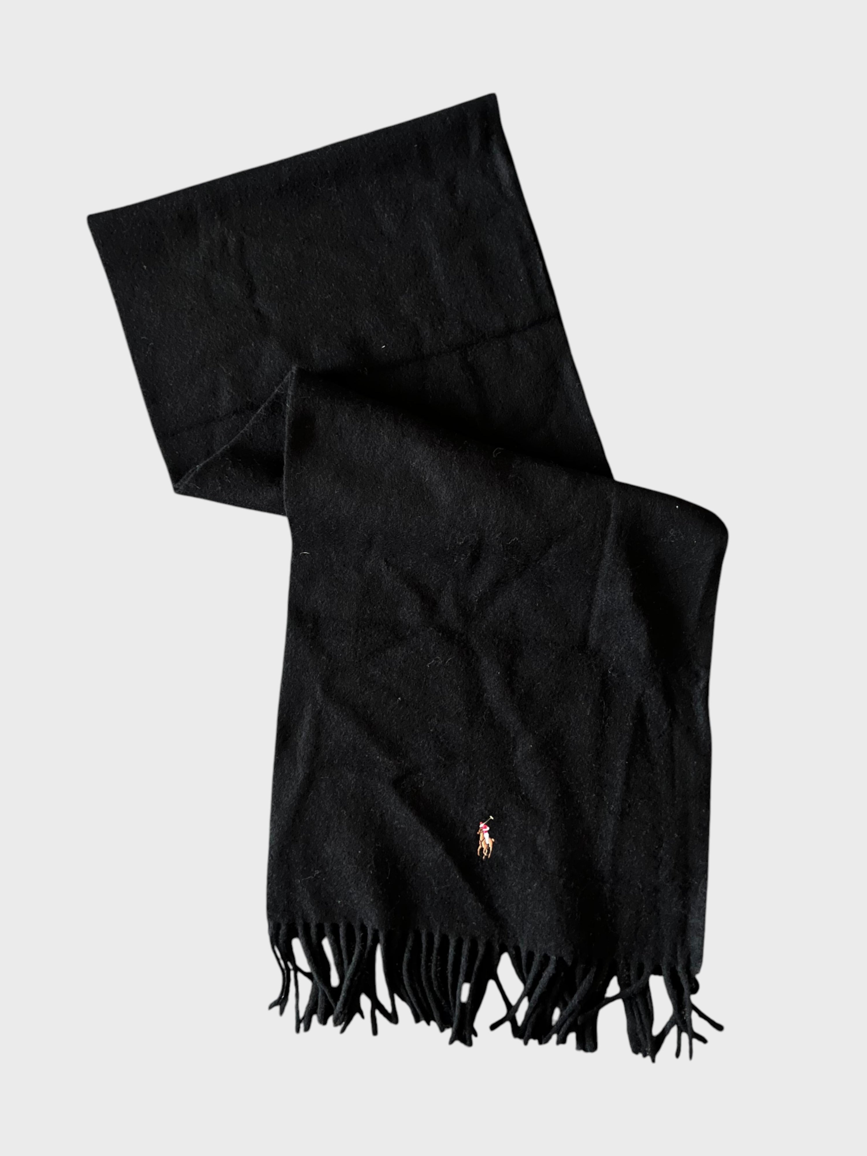 Polo Ralph Lauren Signature Virgin Wool Scarf Black
