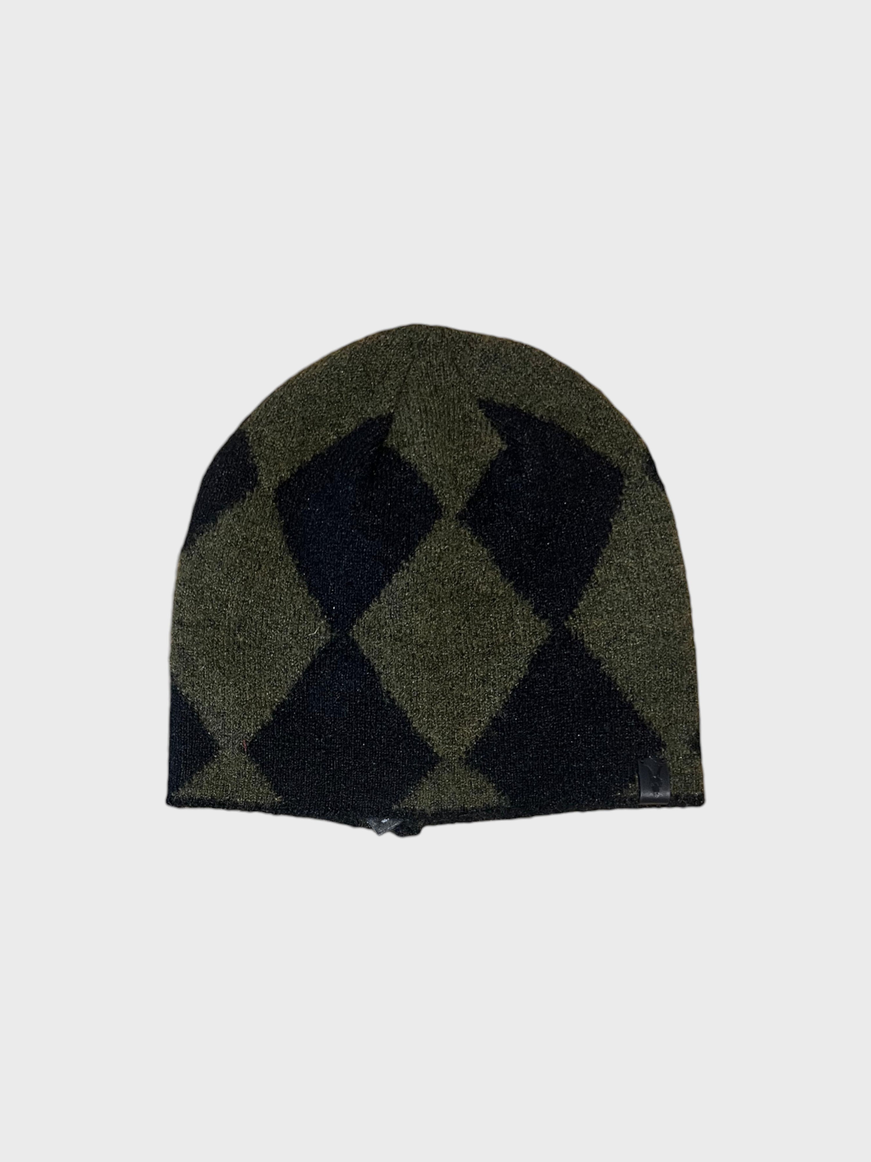 All Saints Diamond Beanie Black Green