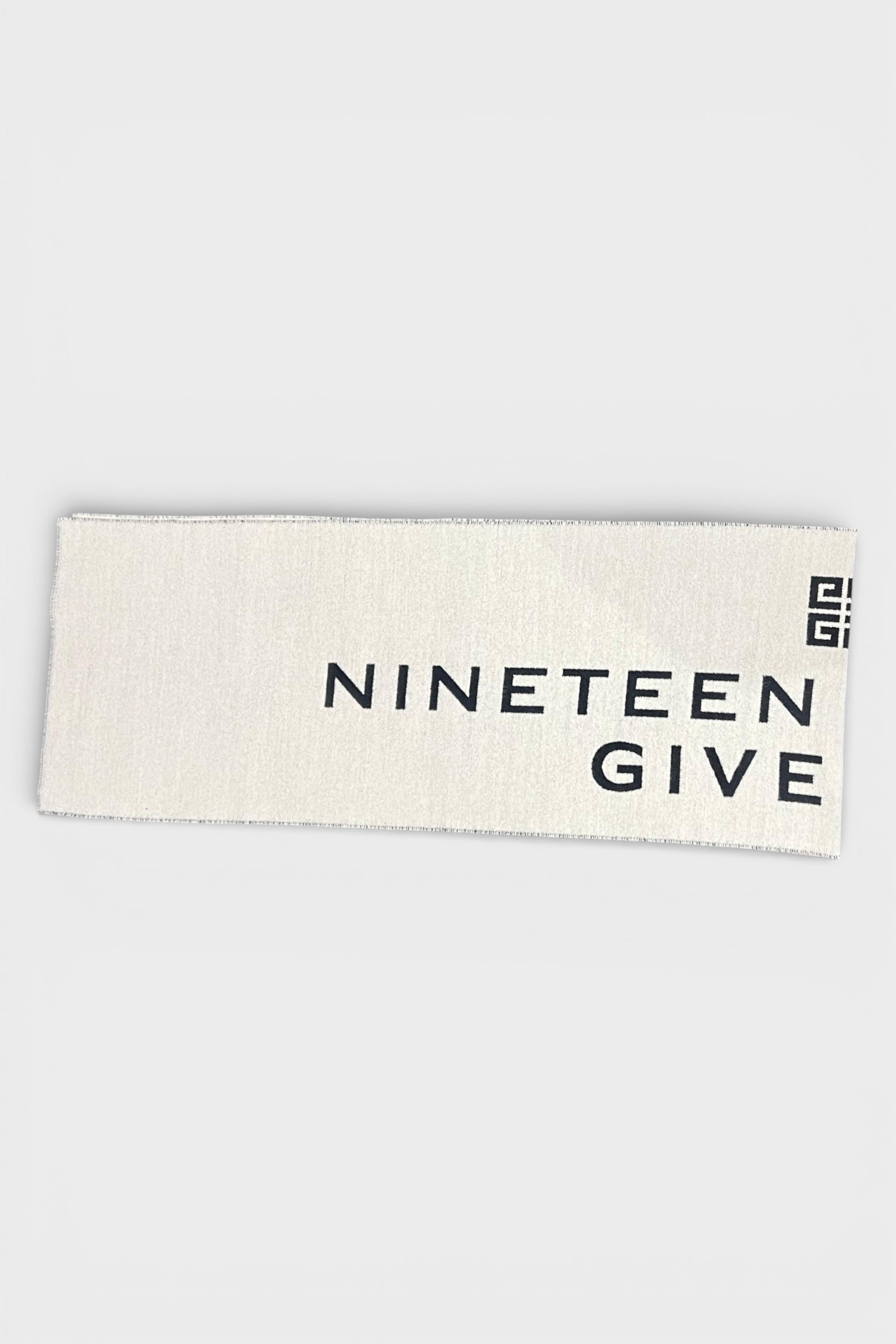 Givenchy Date Logo Print Wool Scarf Grey