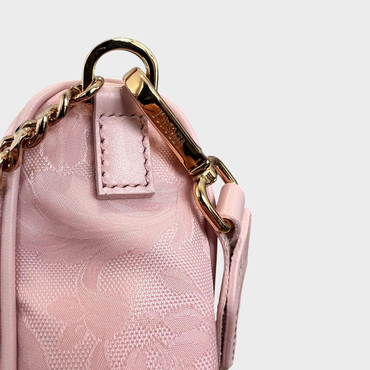 Hobo Medusa Head Floral Large Shoulder Bag Pink