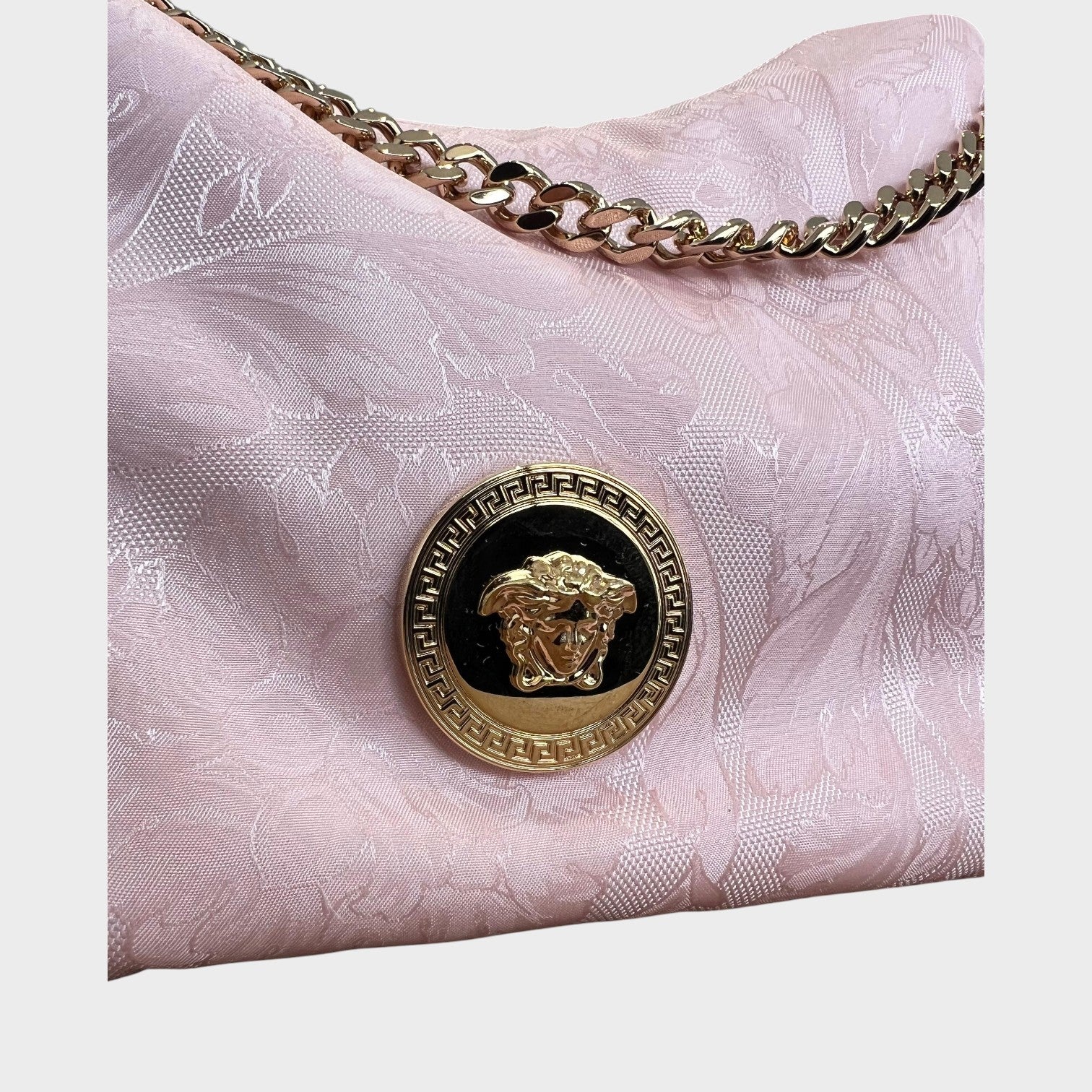 Hobo Medusa Head Floral Large Shoulder Bag Pink
